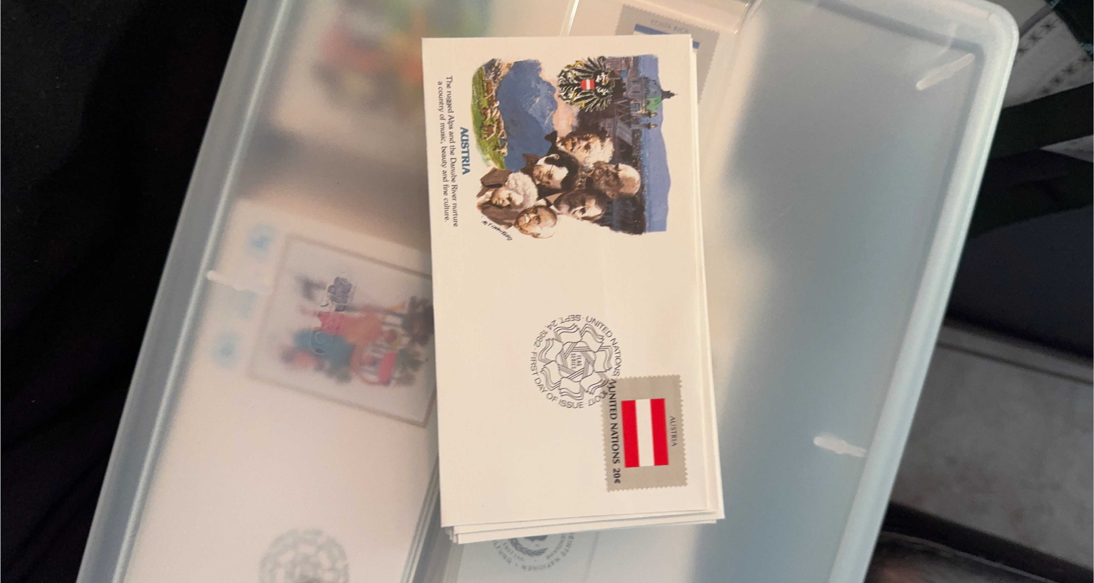 United Nations First Day Cover Austria Flag Series 1982
