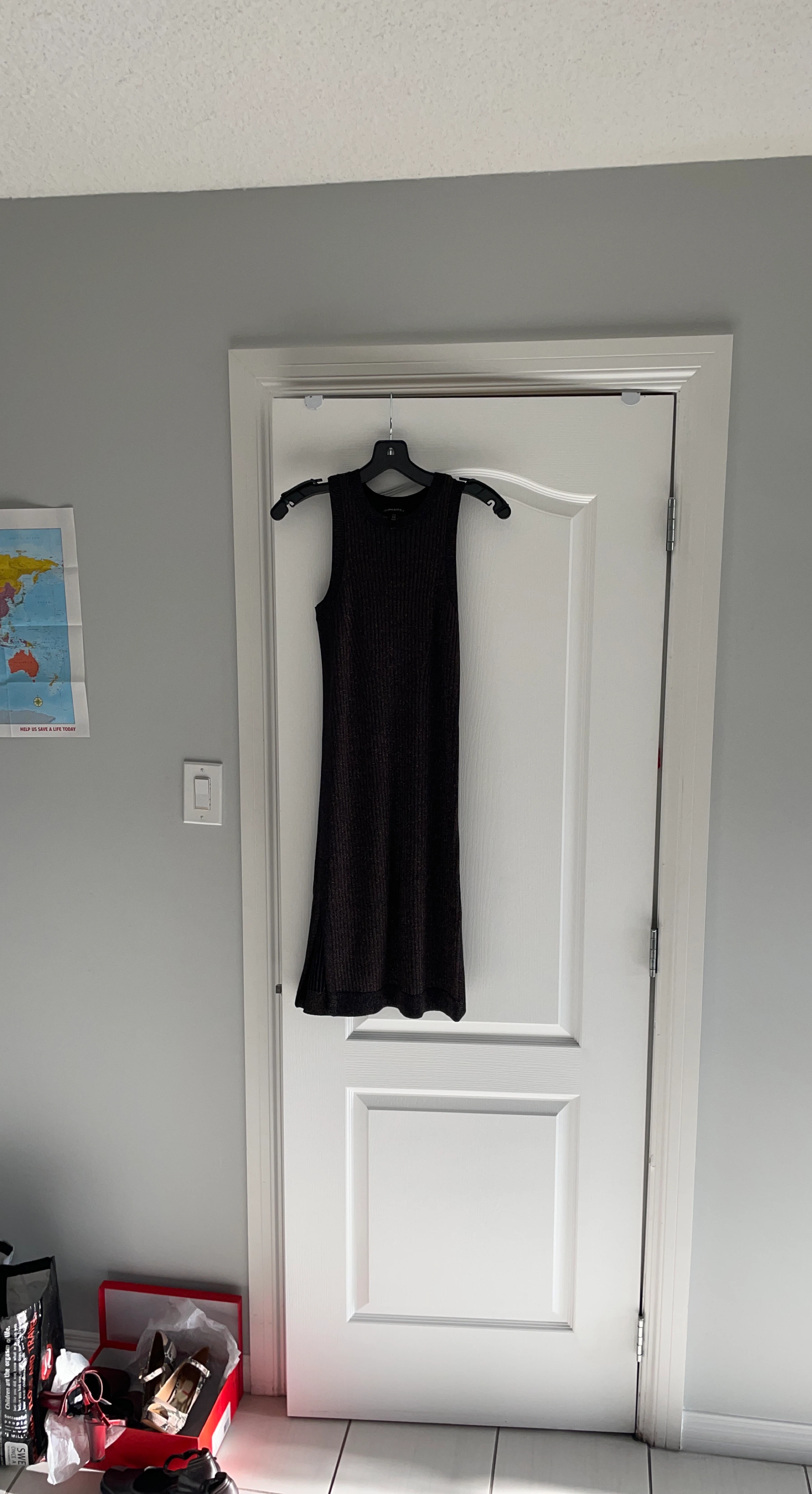 Banana Republic Ribbed Sleeveless Dress - Black