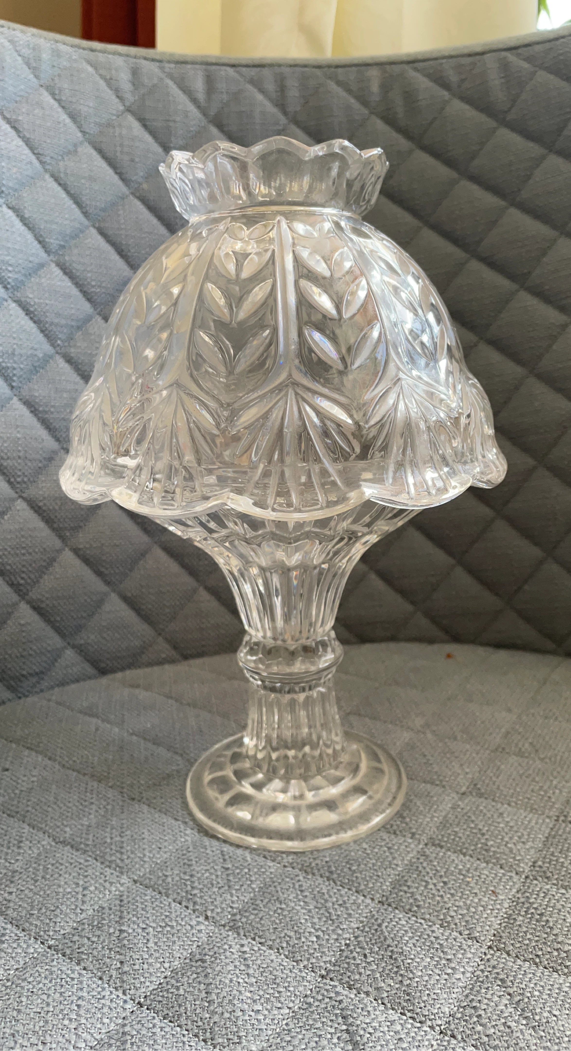 Clear Glass Candlestick Holder