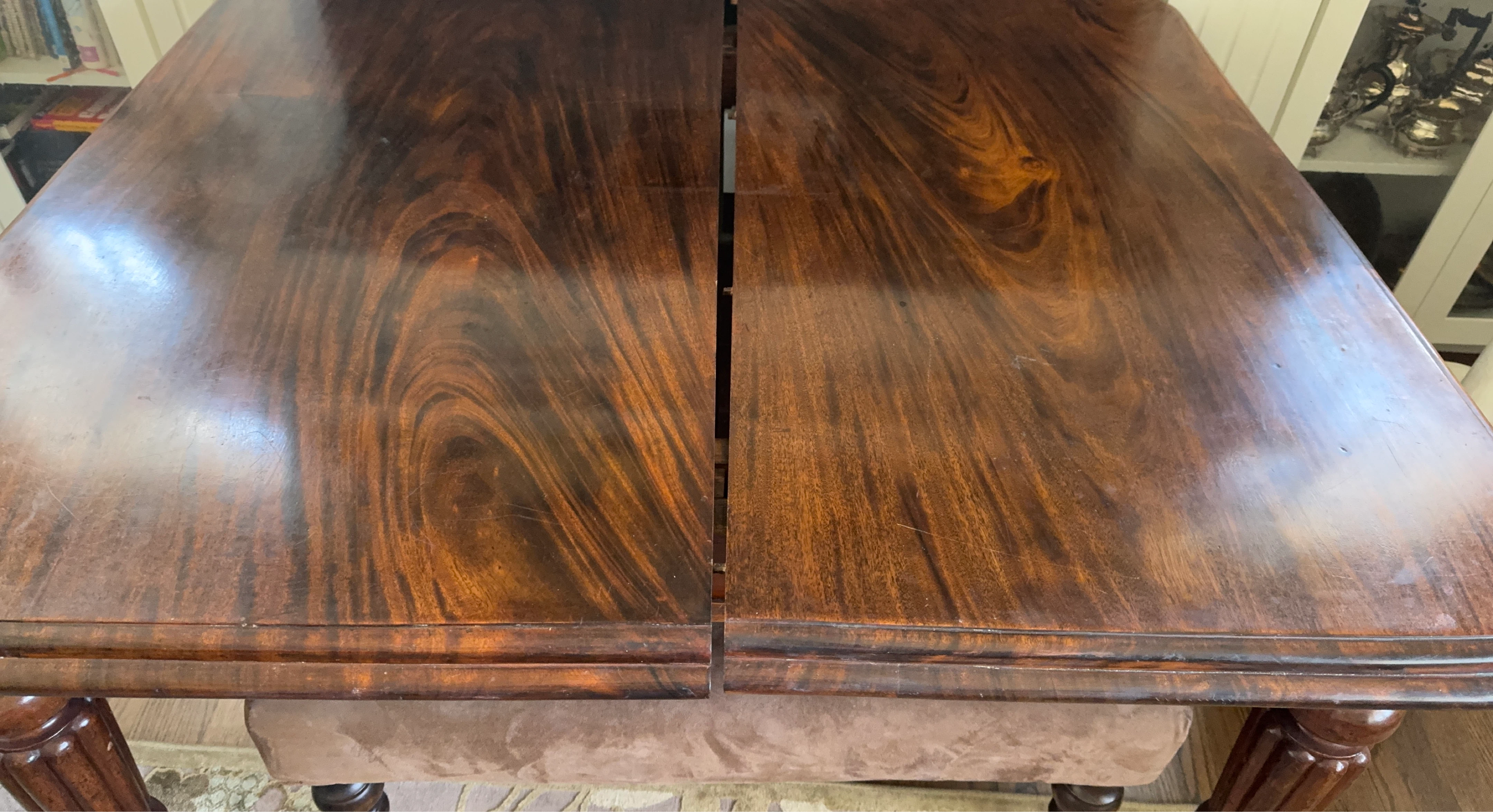Beautiful Dark Mahogany Dining Table with 2 sq sq