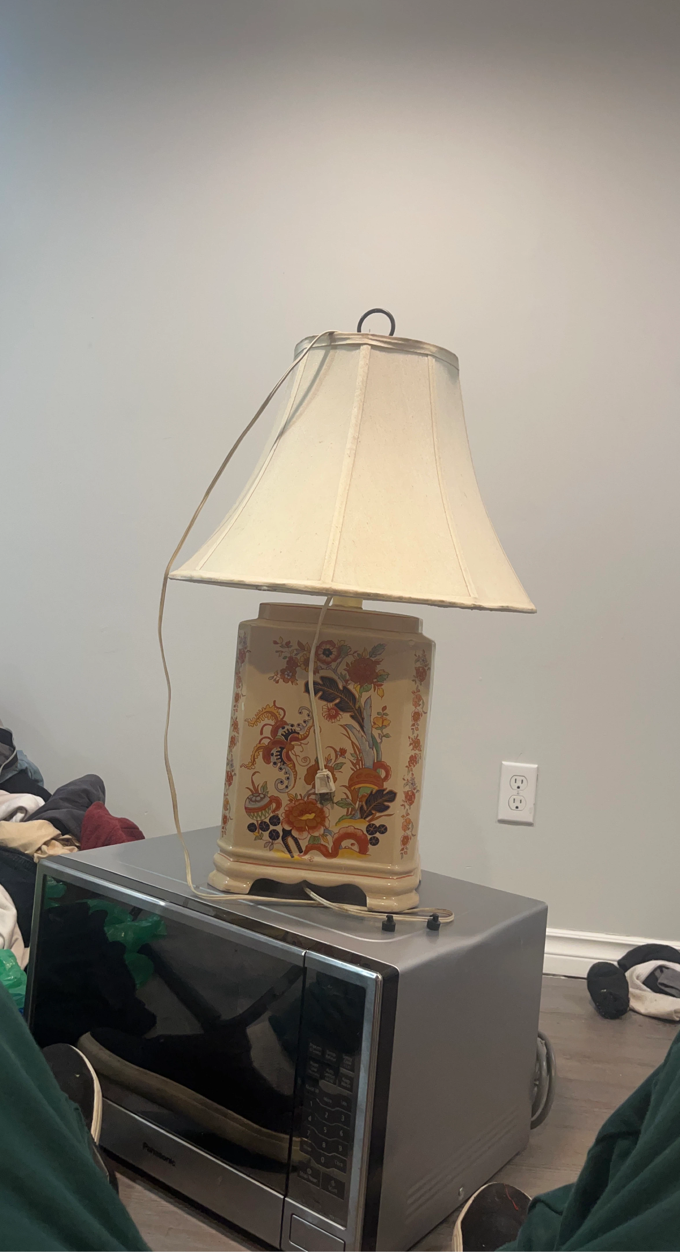 Vintage Floral Ceramic Table Lamp