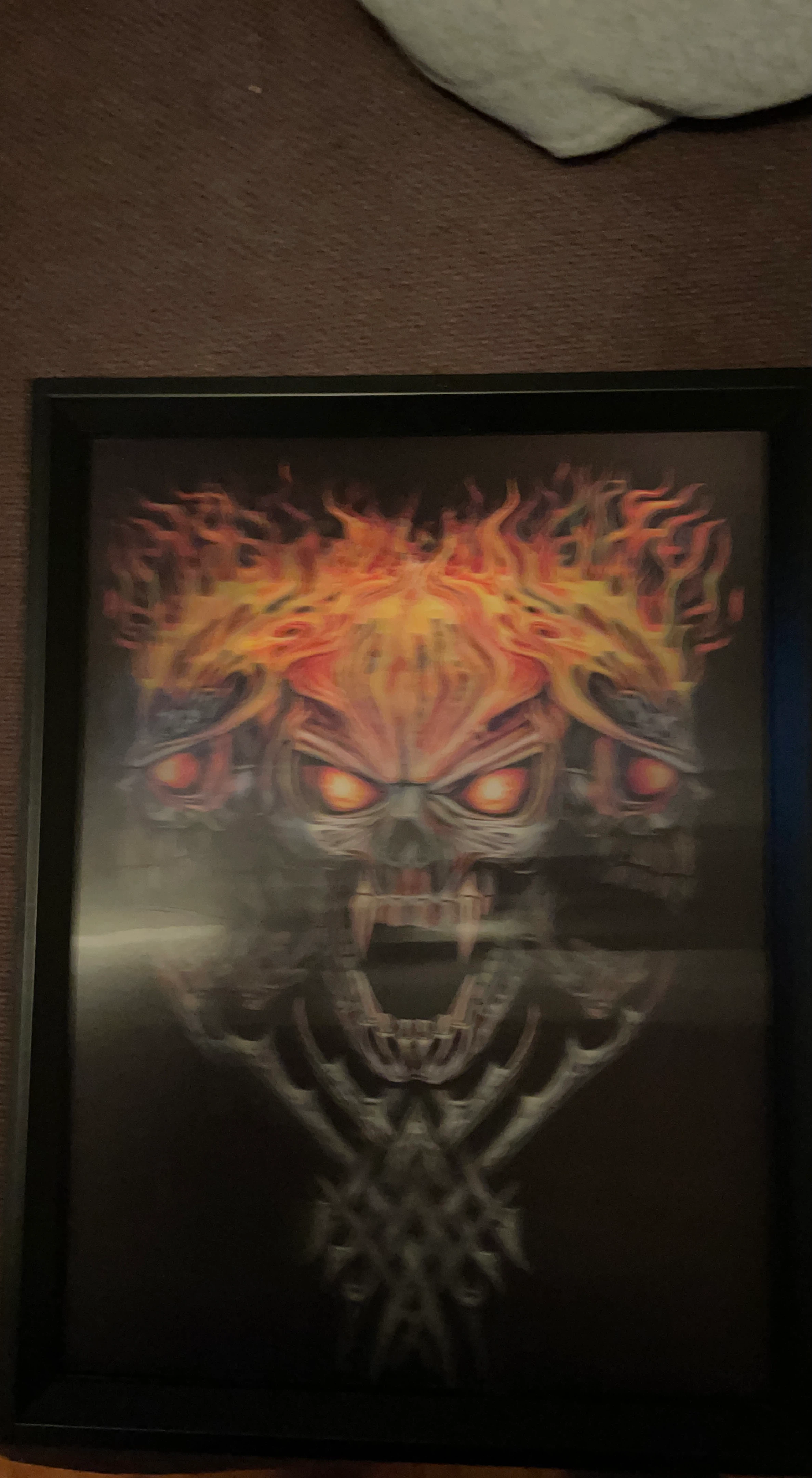 Framed Horror Skull Art Print