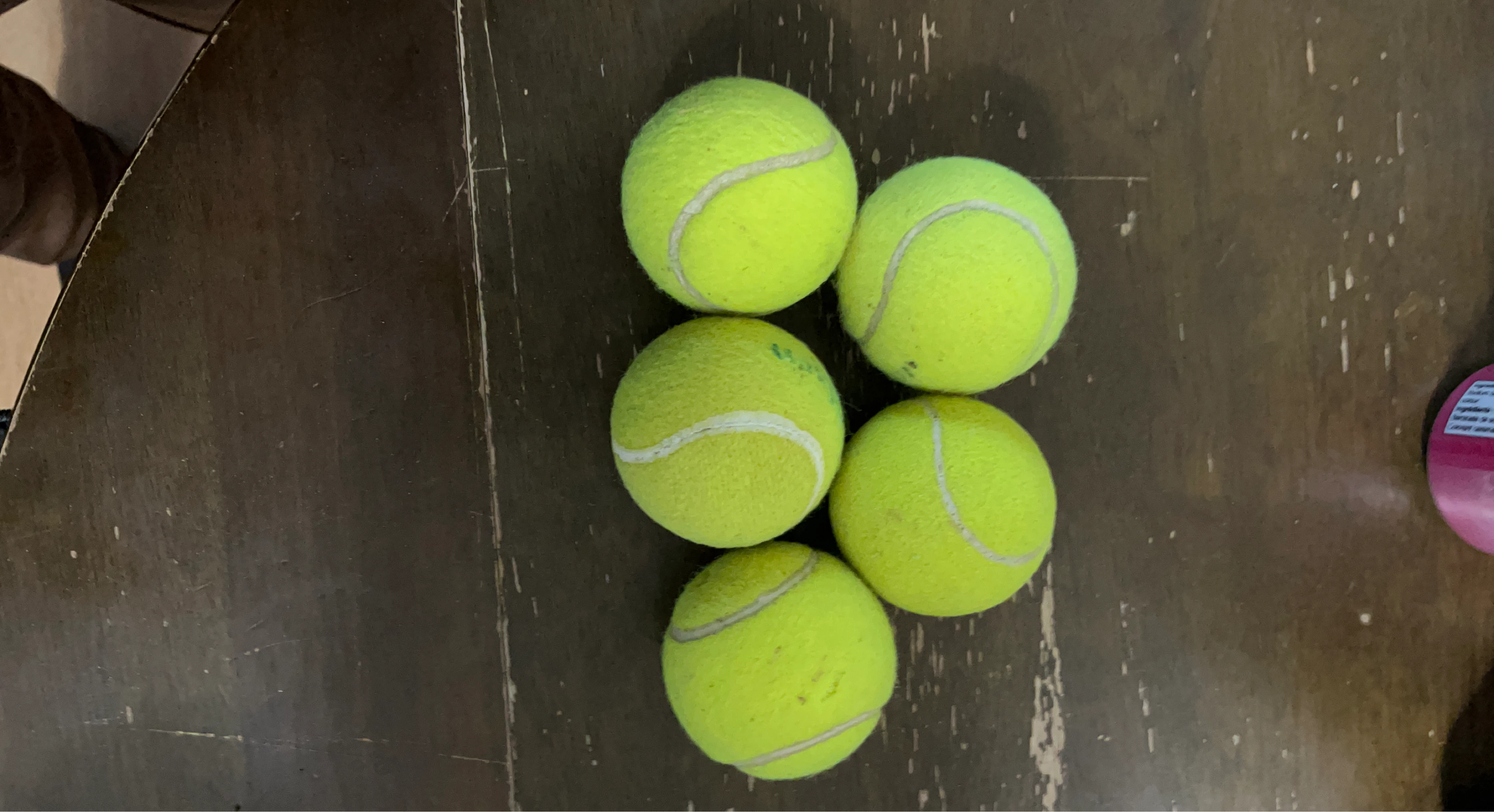 Five Tennis Balls