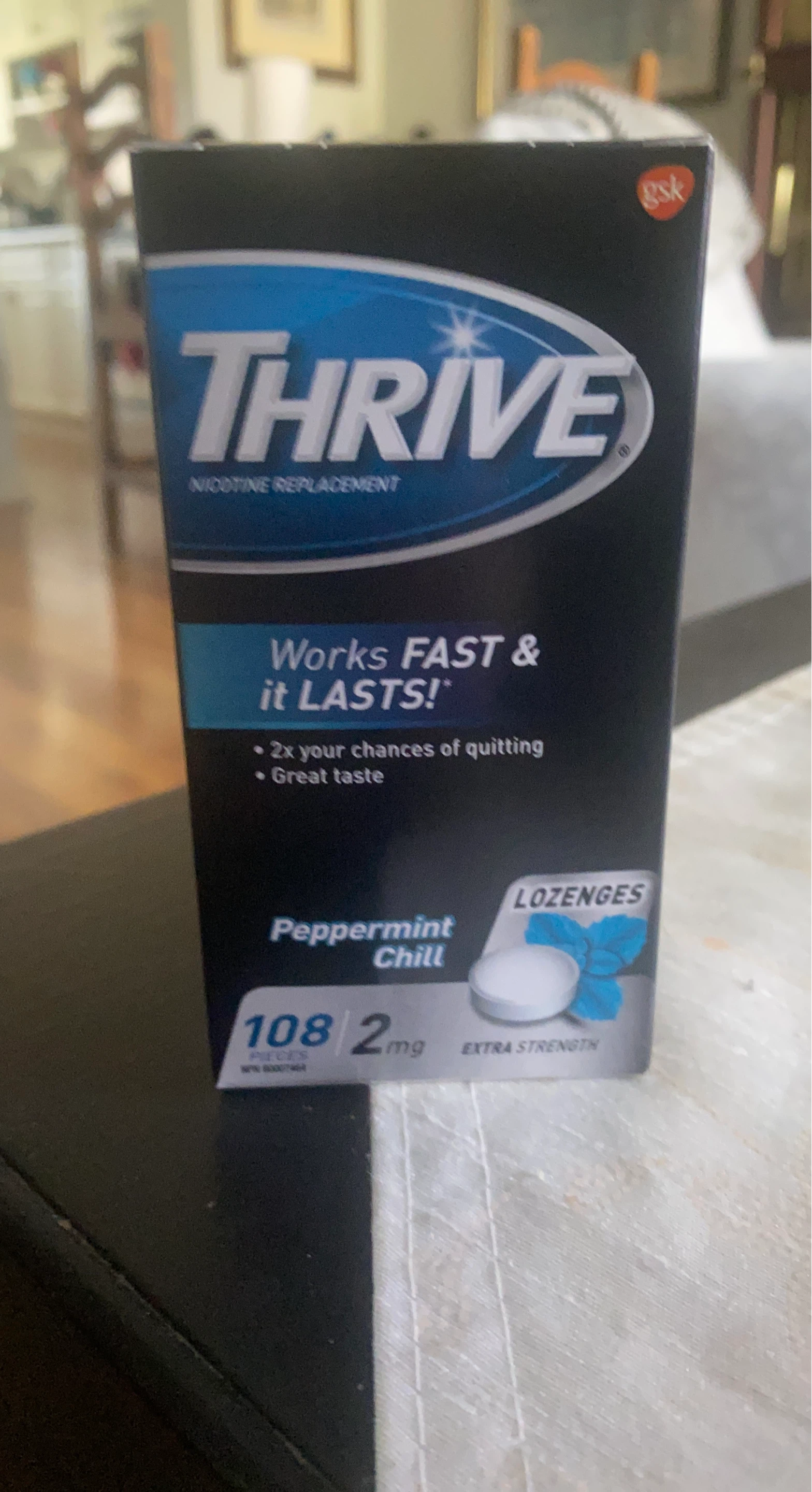 Thrive Nicotine Lozenges, Peppermint Chill, 2mg, 108 count