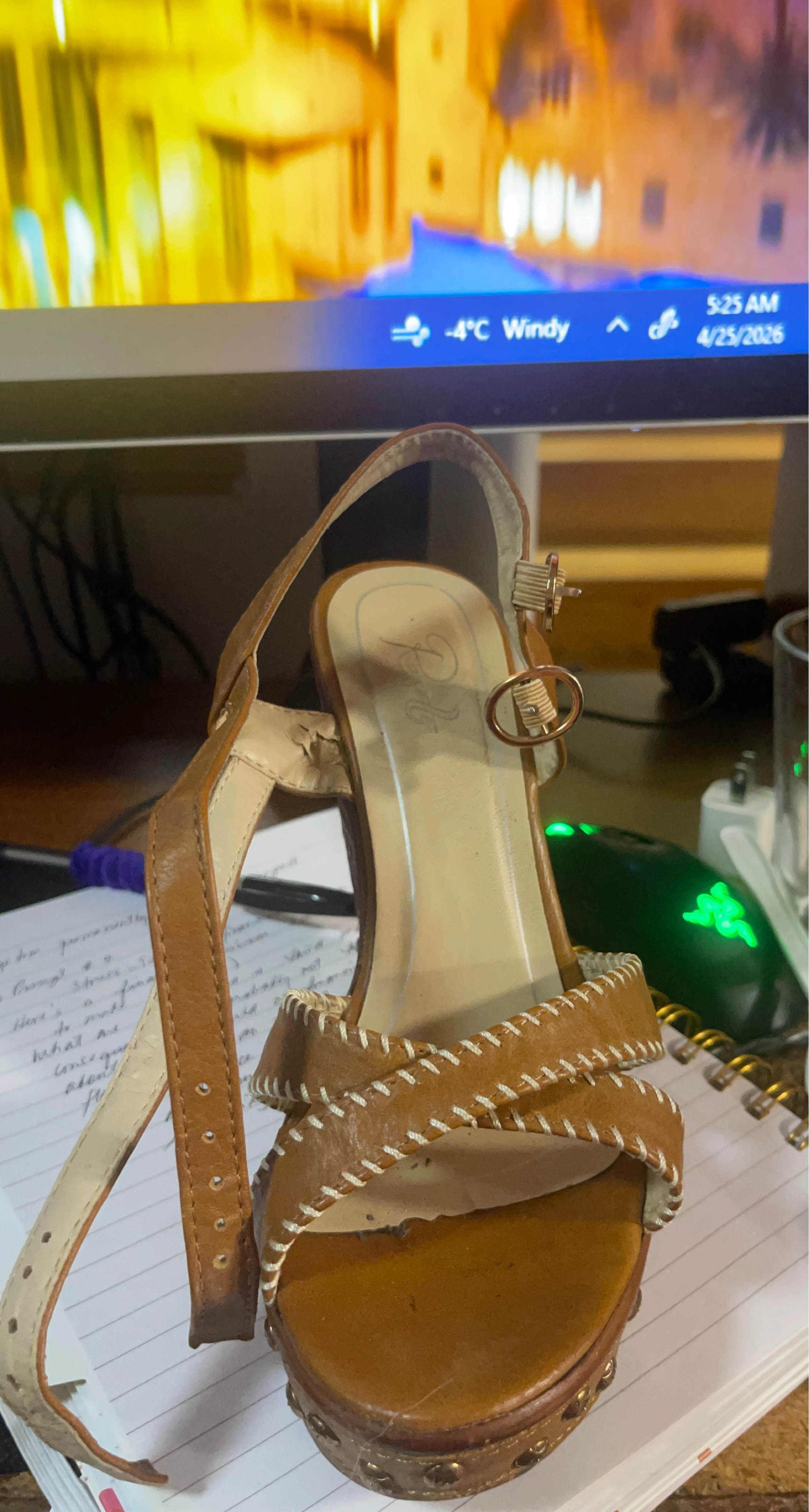 Brown Wedge Sandals