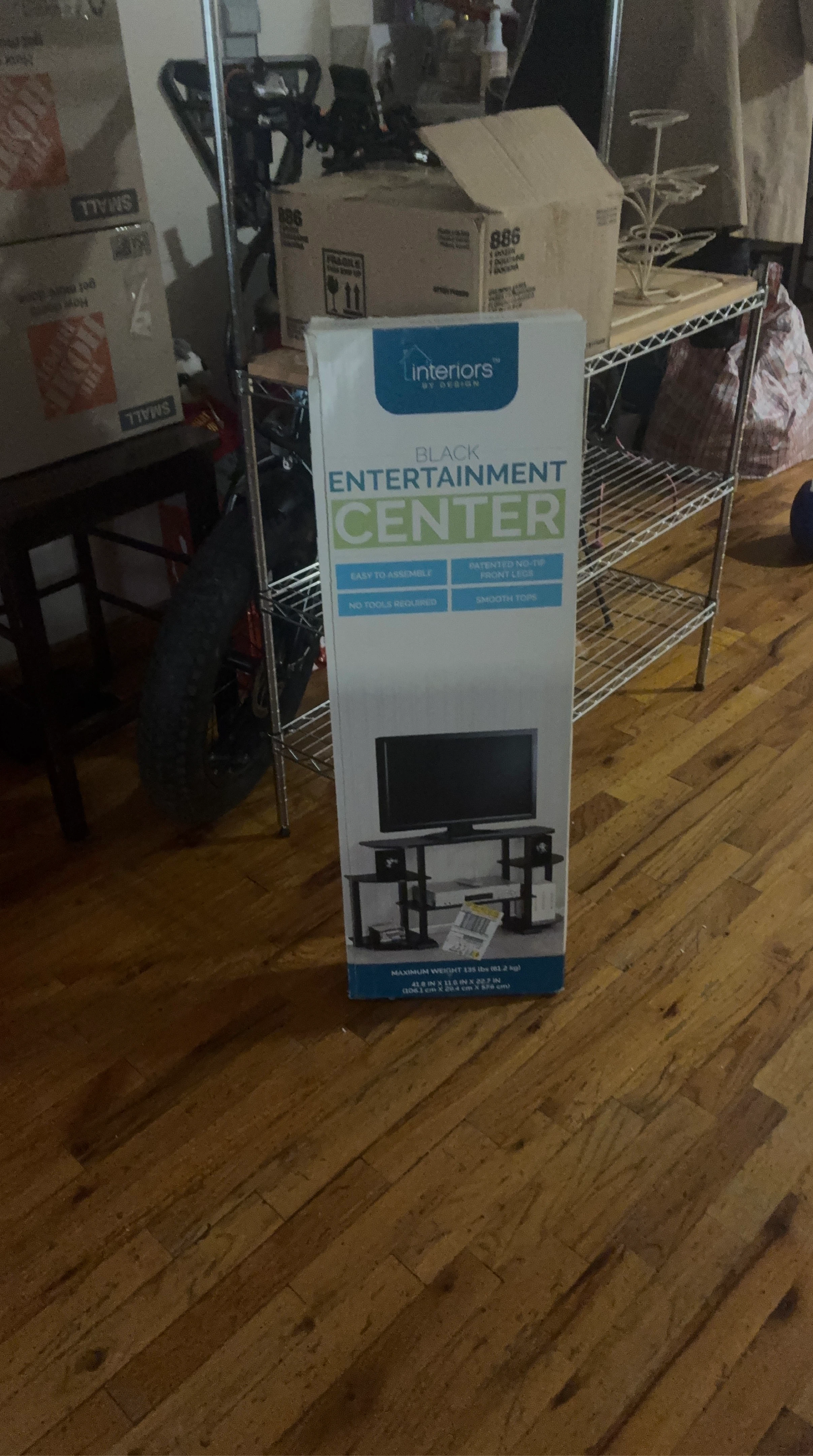 Interiors by Design Black Entertainment Center