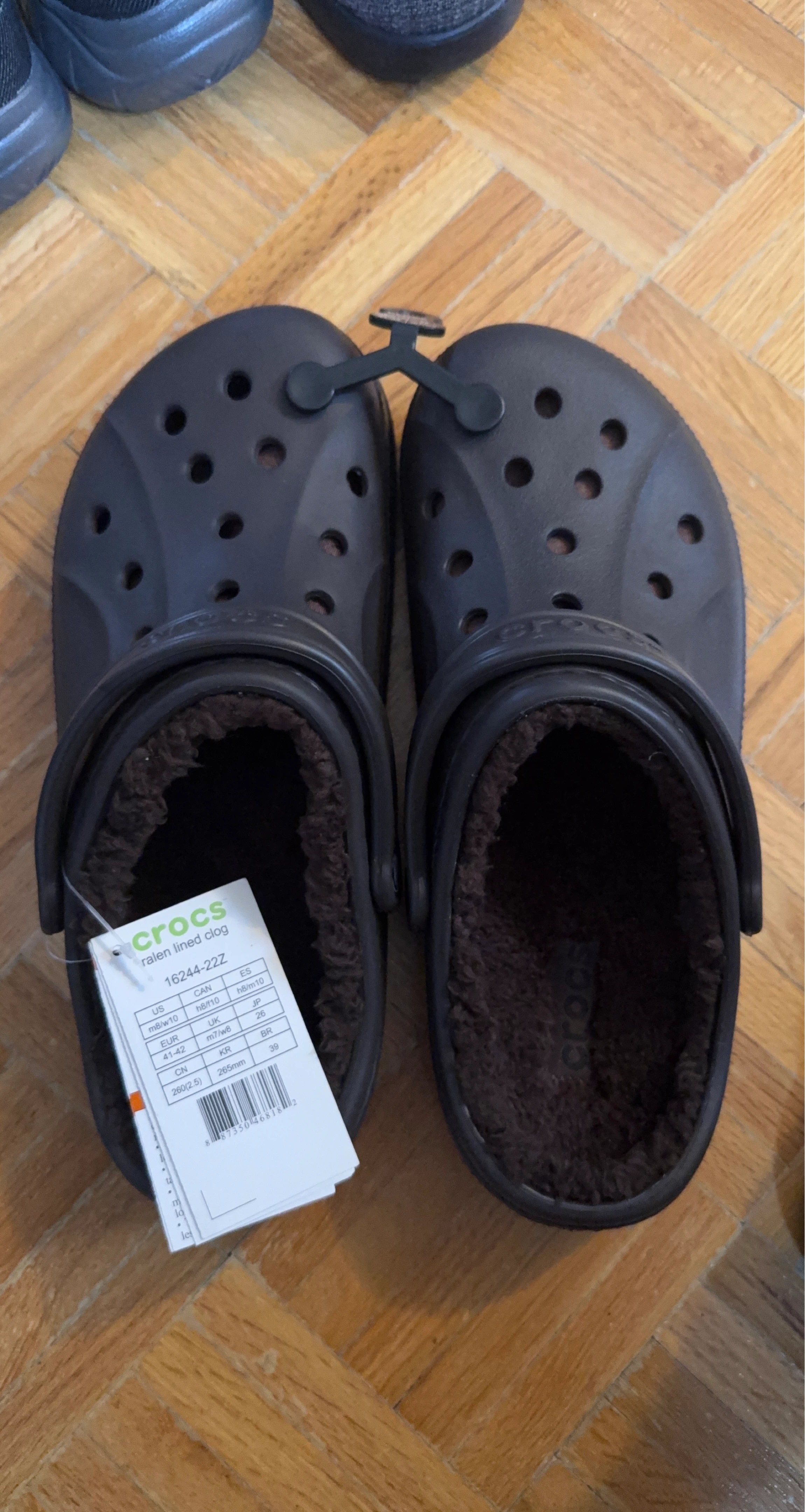 Crocs Lined Clogs - Size M8/W10 - Brown
