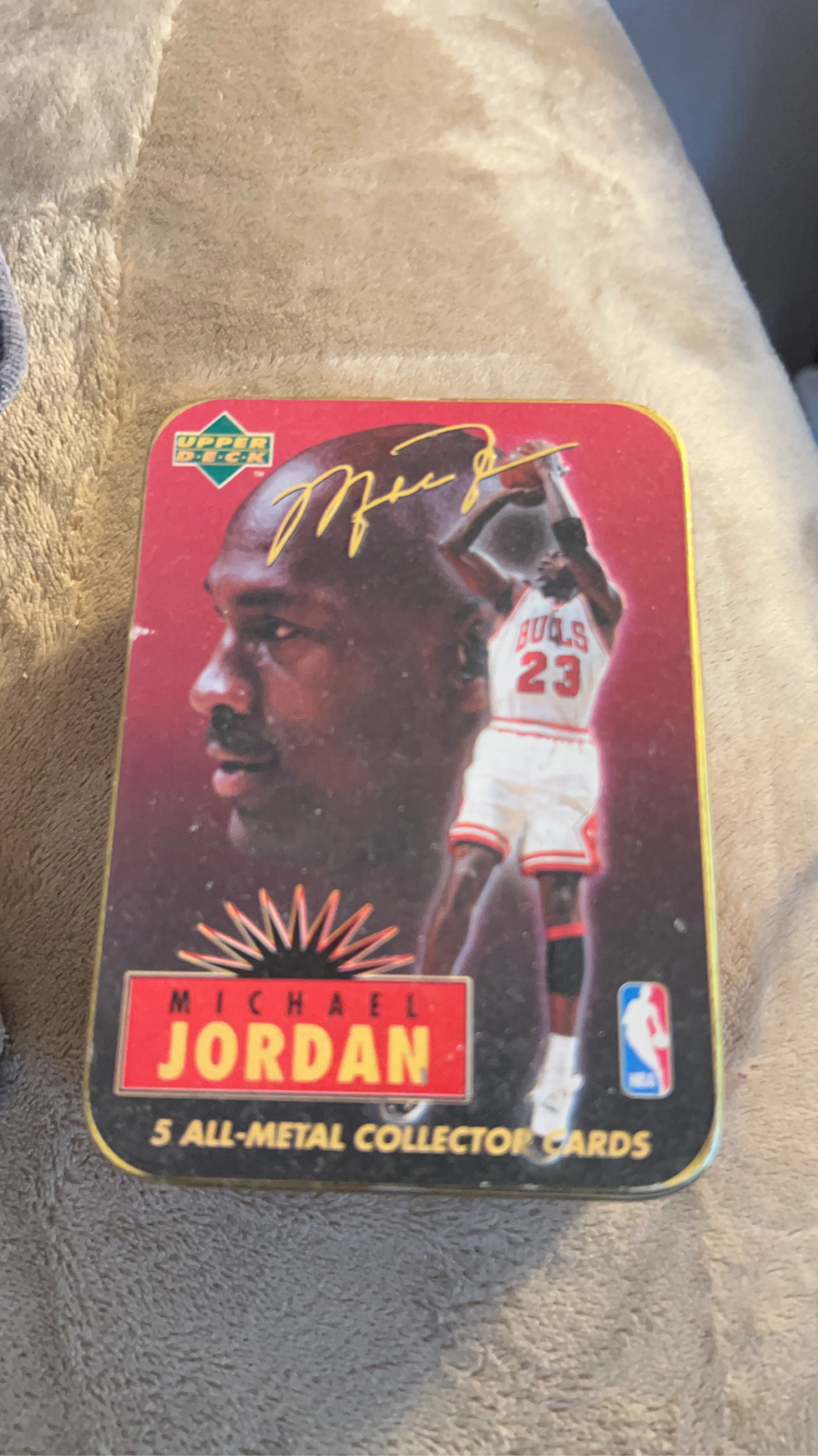 Upper Deck Michael Jordan 5 All-Metal Collector Cards Tin