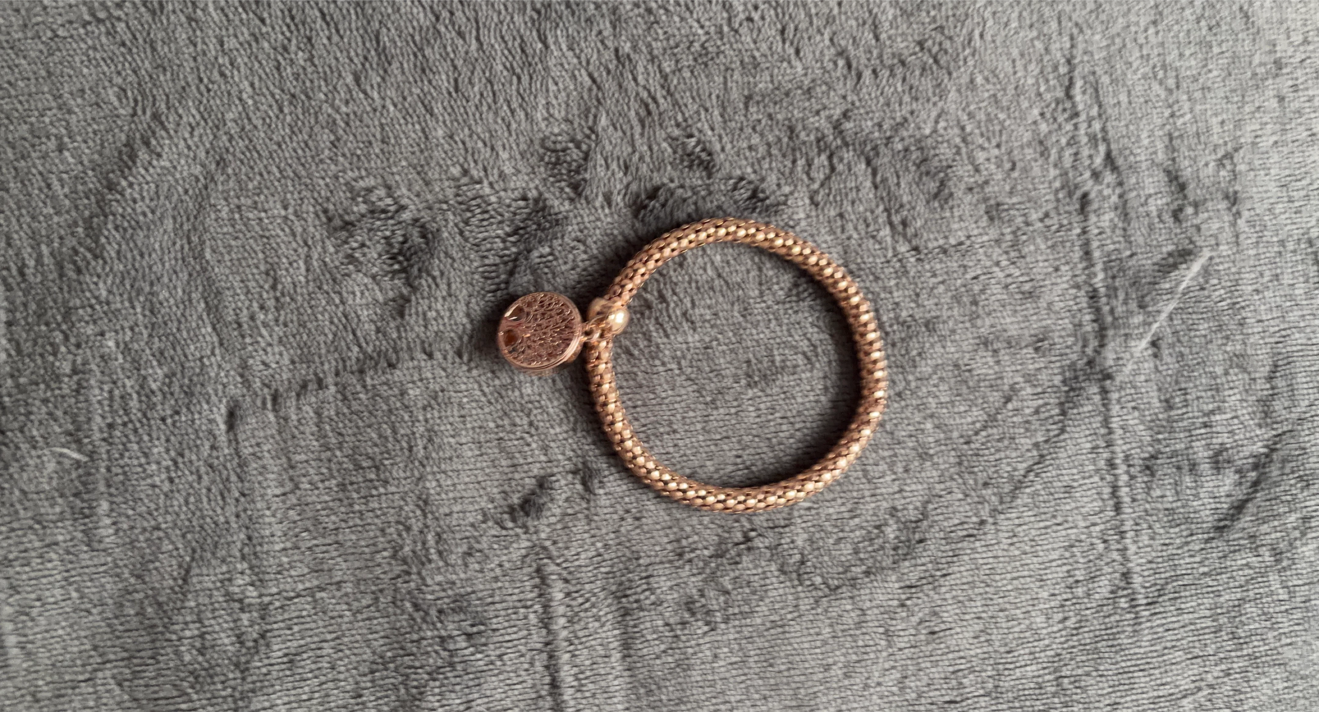 Rose Gold Tone Bracelet with Tree of Life Charm