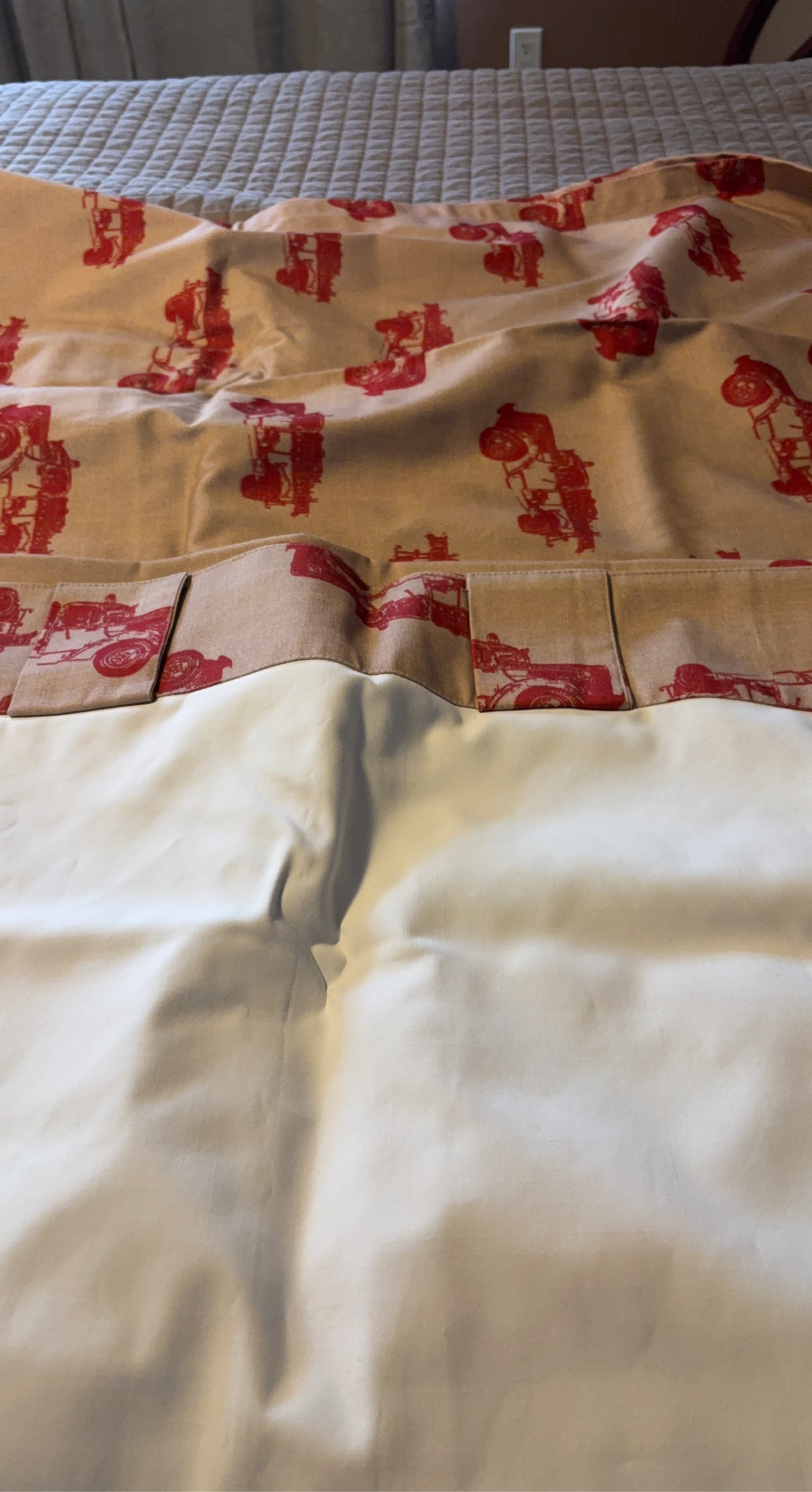 🌱Tractor Print curtains  4 pieces