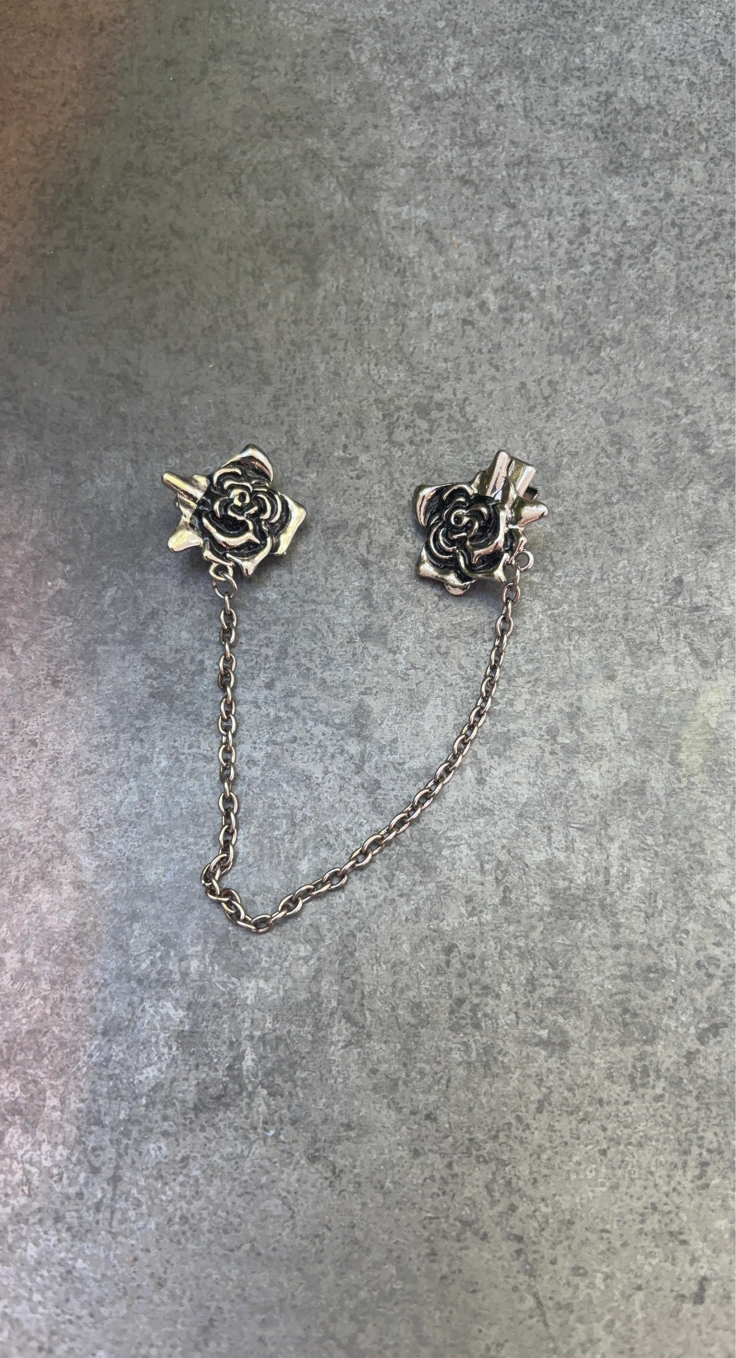 Vintage Rose Chain Brooch