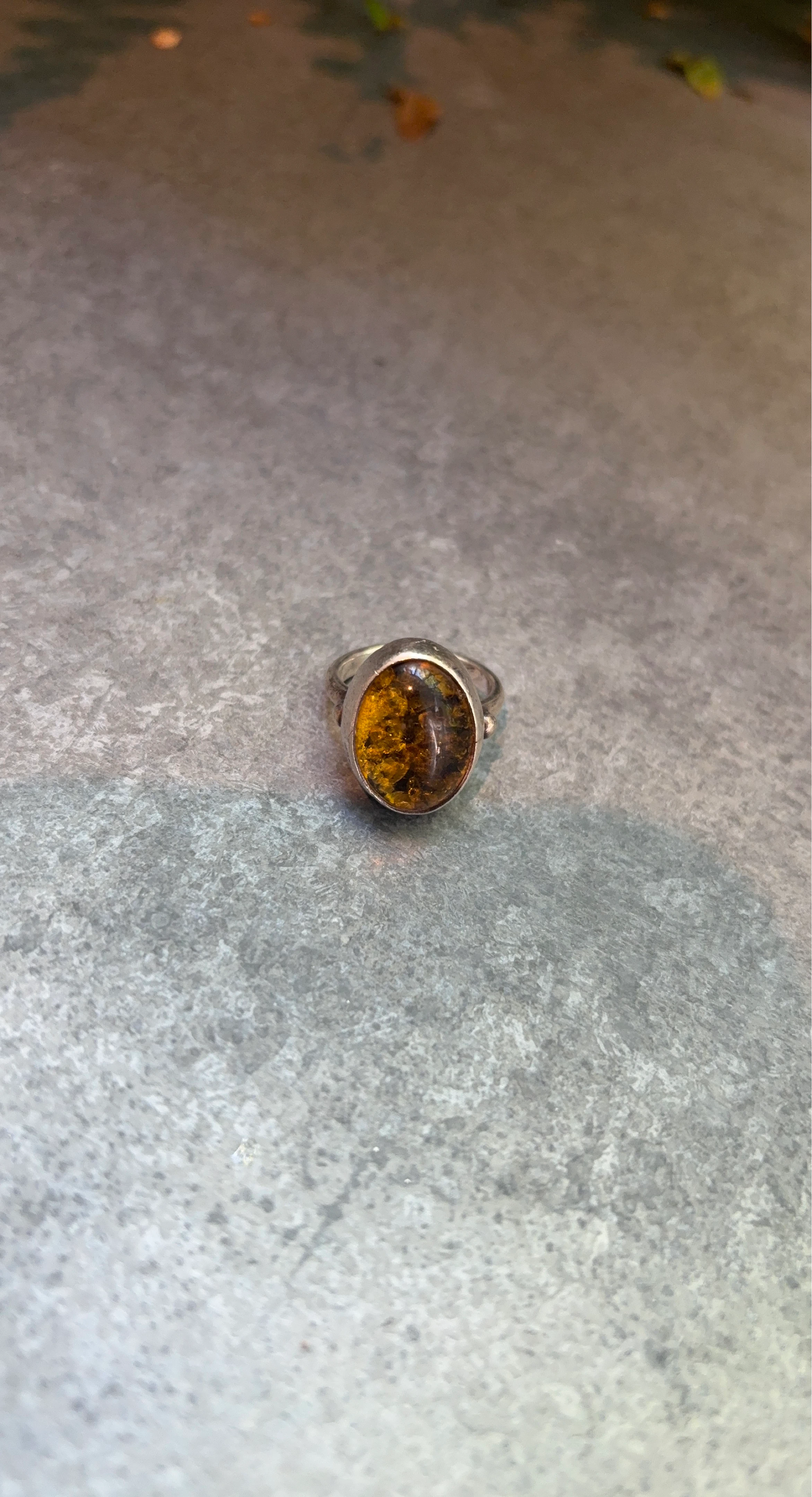 Amber Stone Ring