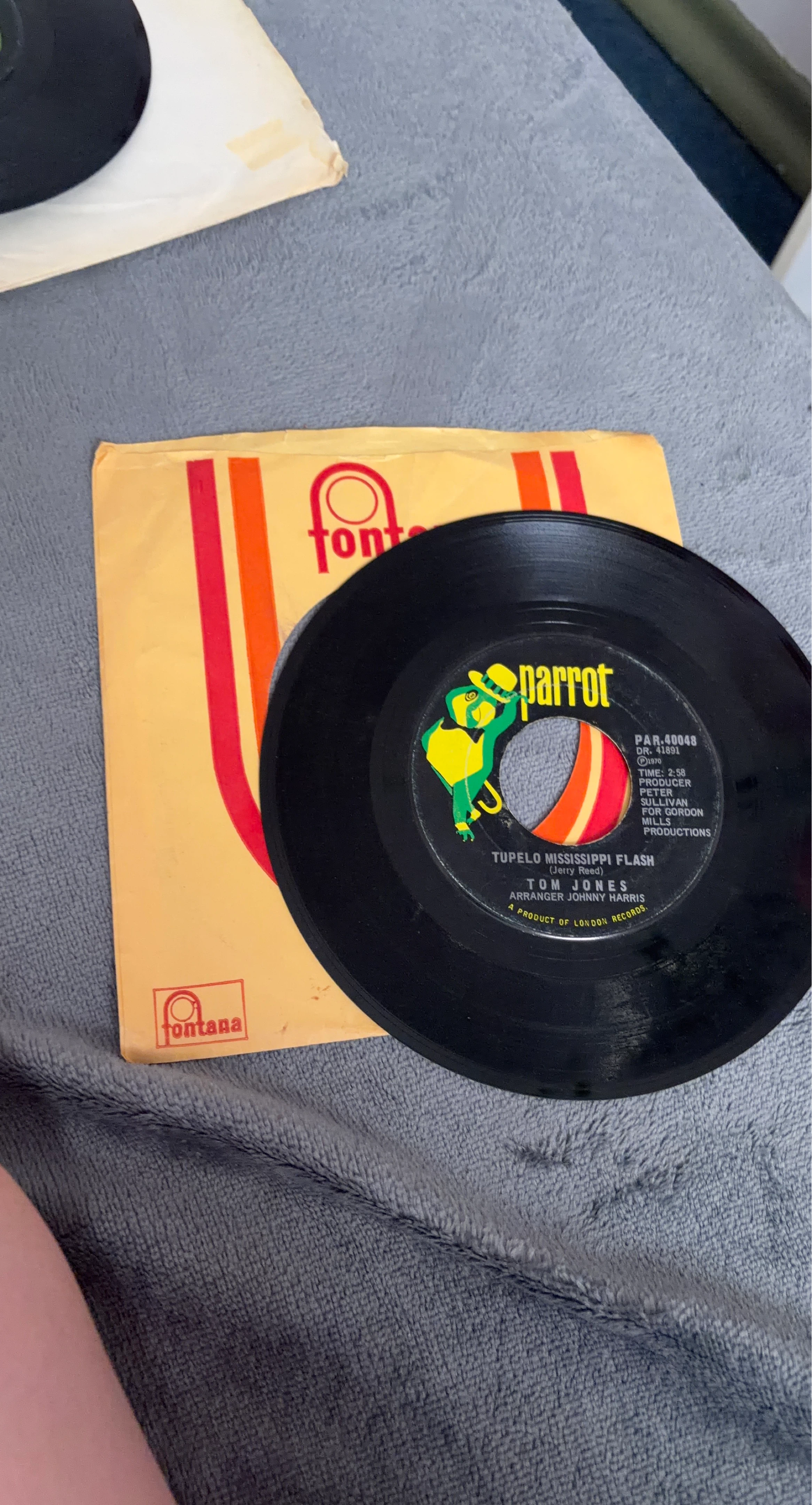 Tom Jones - Tupelo Mississippi Flash 7" Vinyl Single