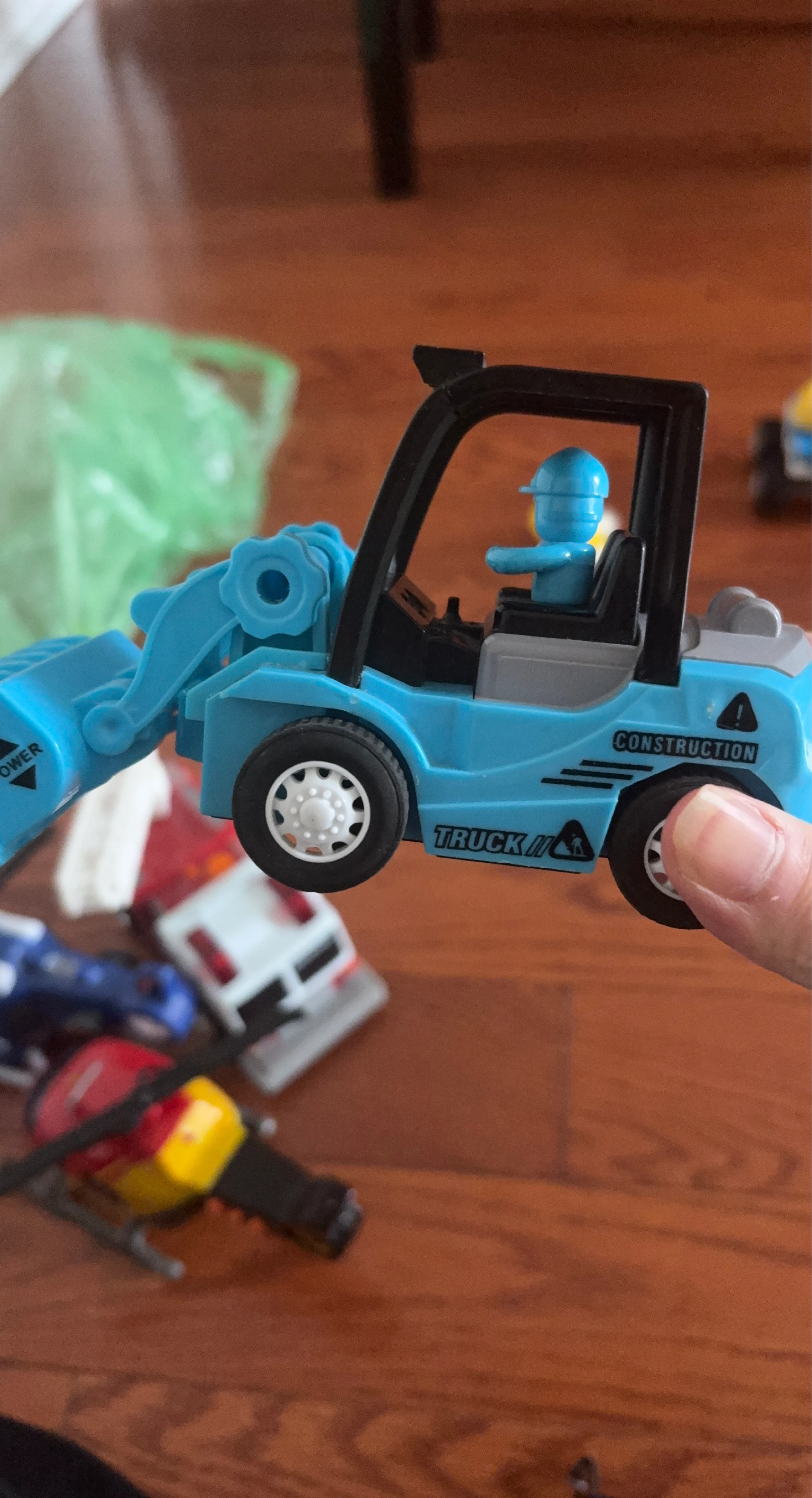 Blue Construction Truck Toy