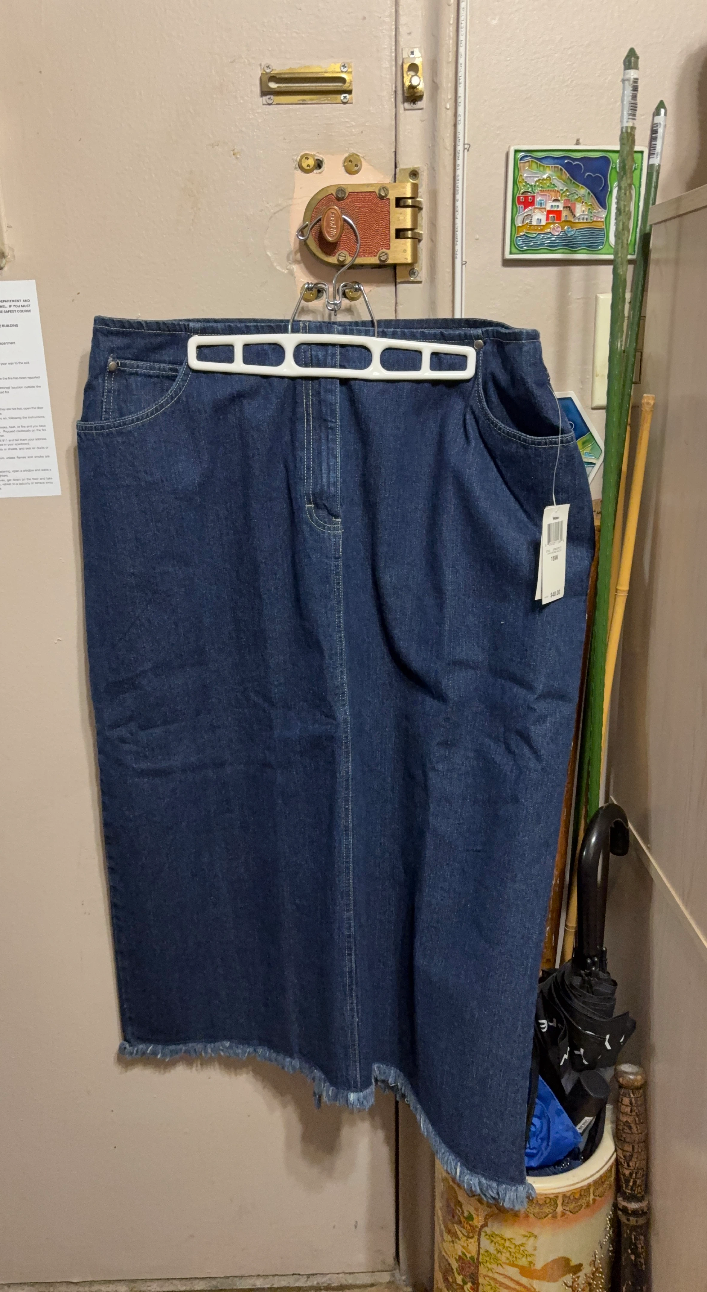 Women's Denim Midi Skirt
