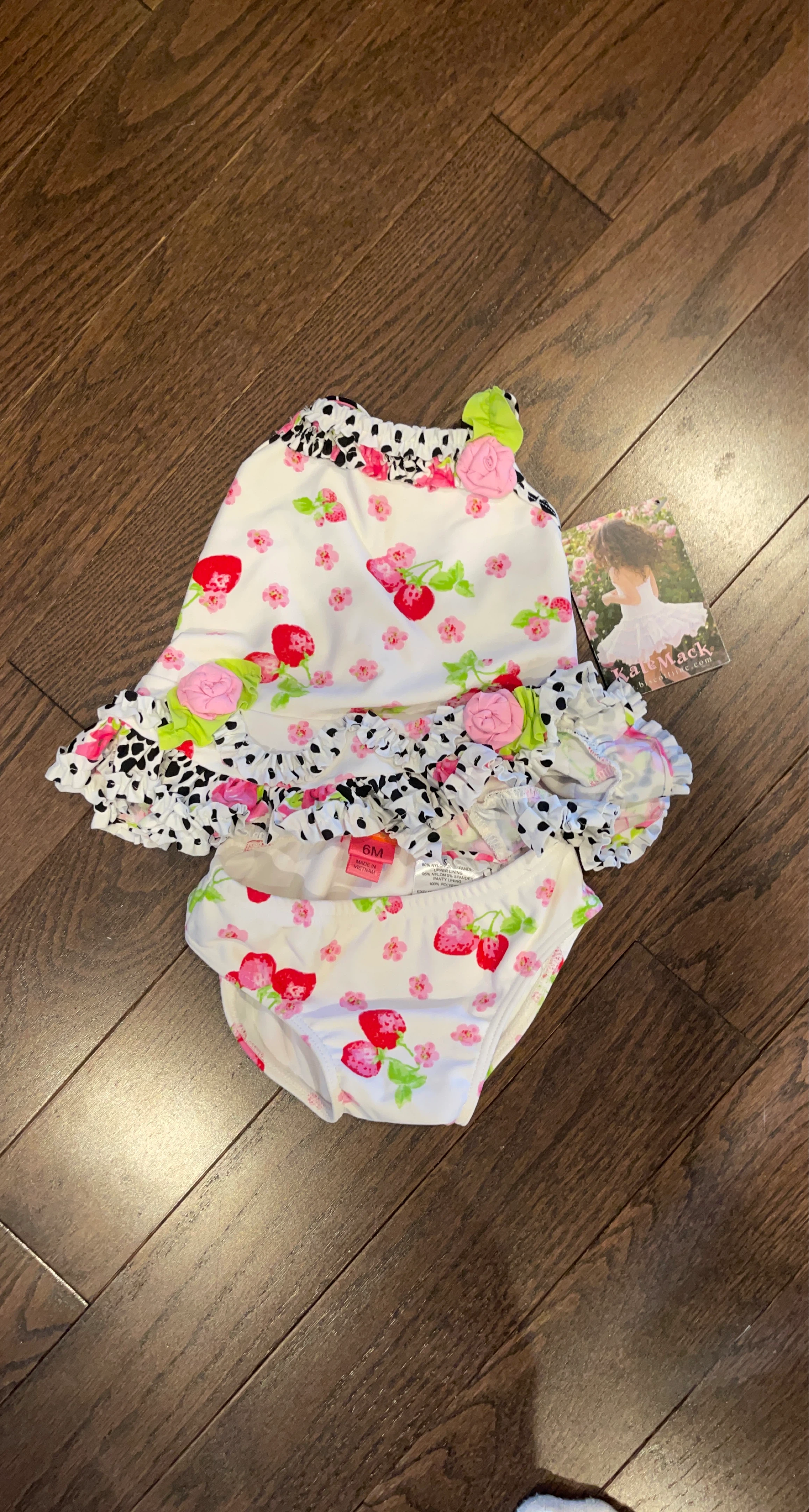 Kate Mack Baby Girls Strawberry Swimsuit 🌱