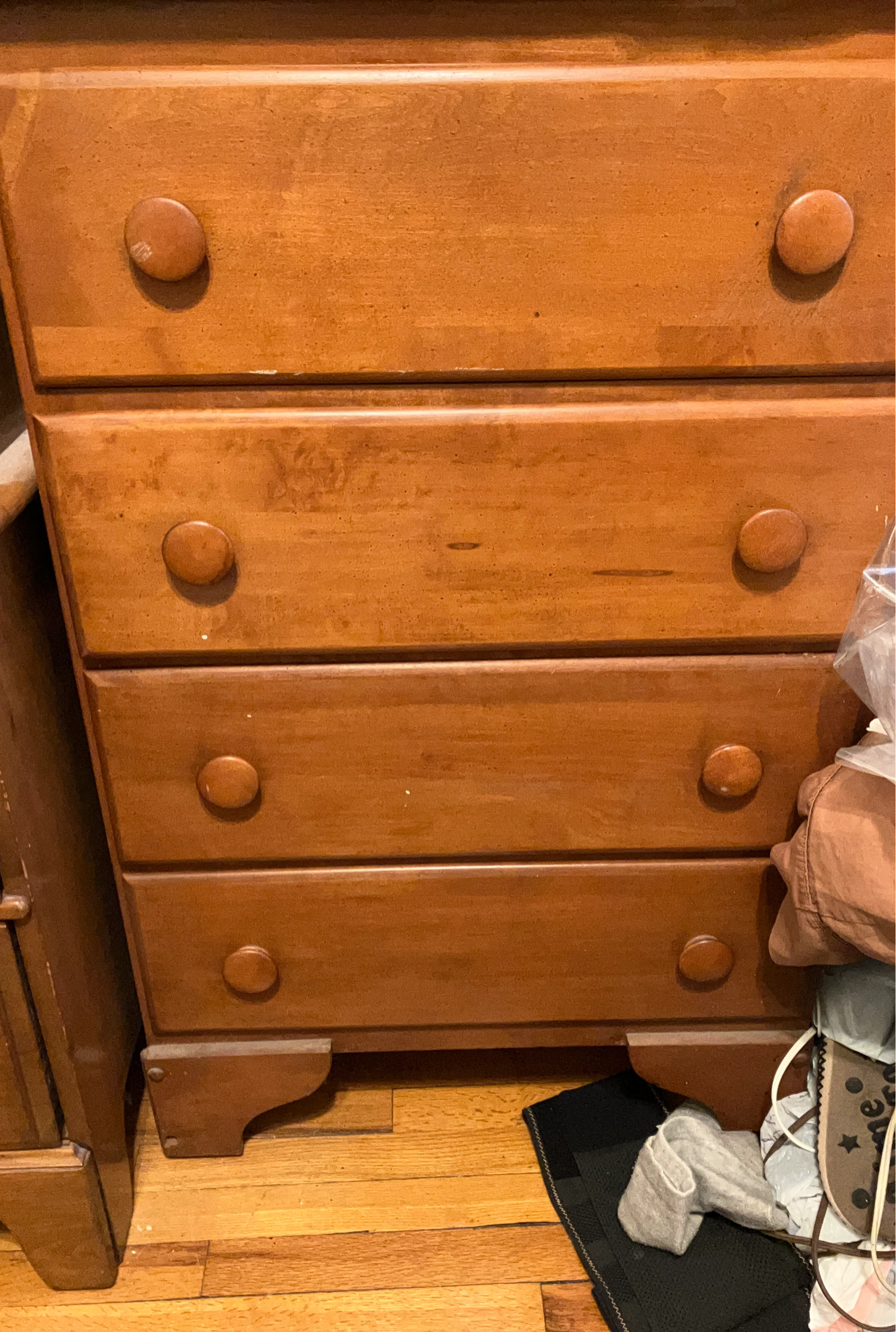 Wooden 4-Drawer Dresser