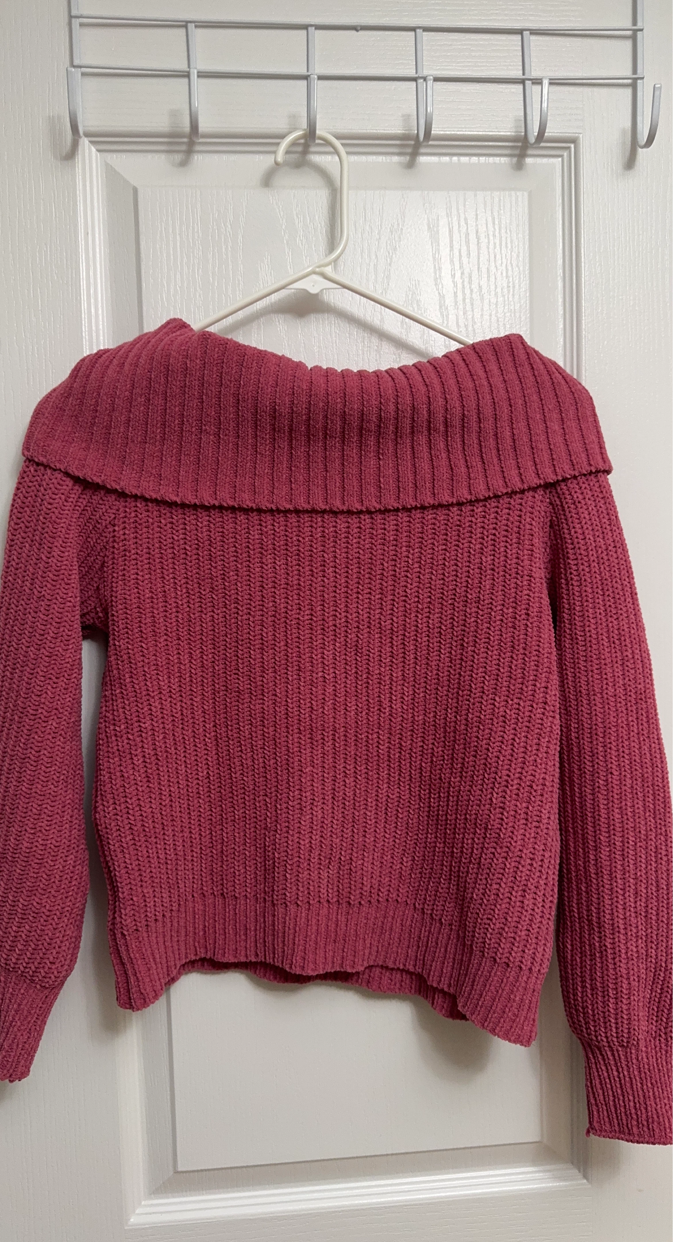 Women's Off-the-Shoulder Knit Sweater - Dusty Rose