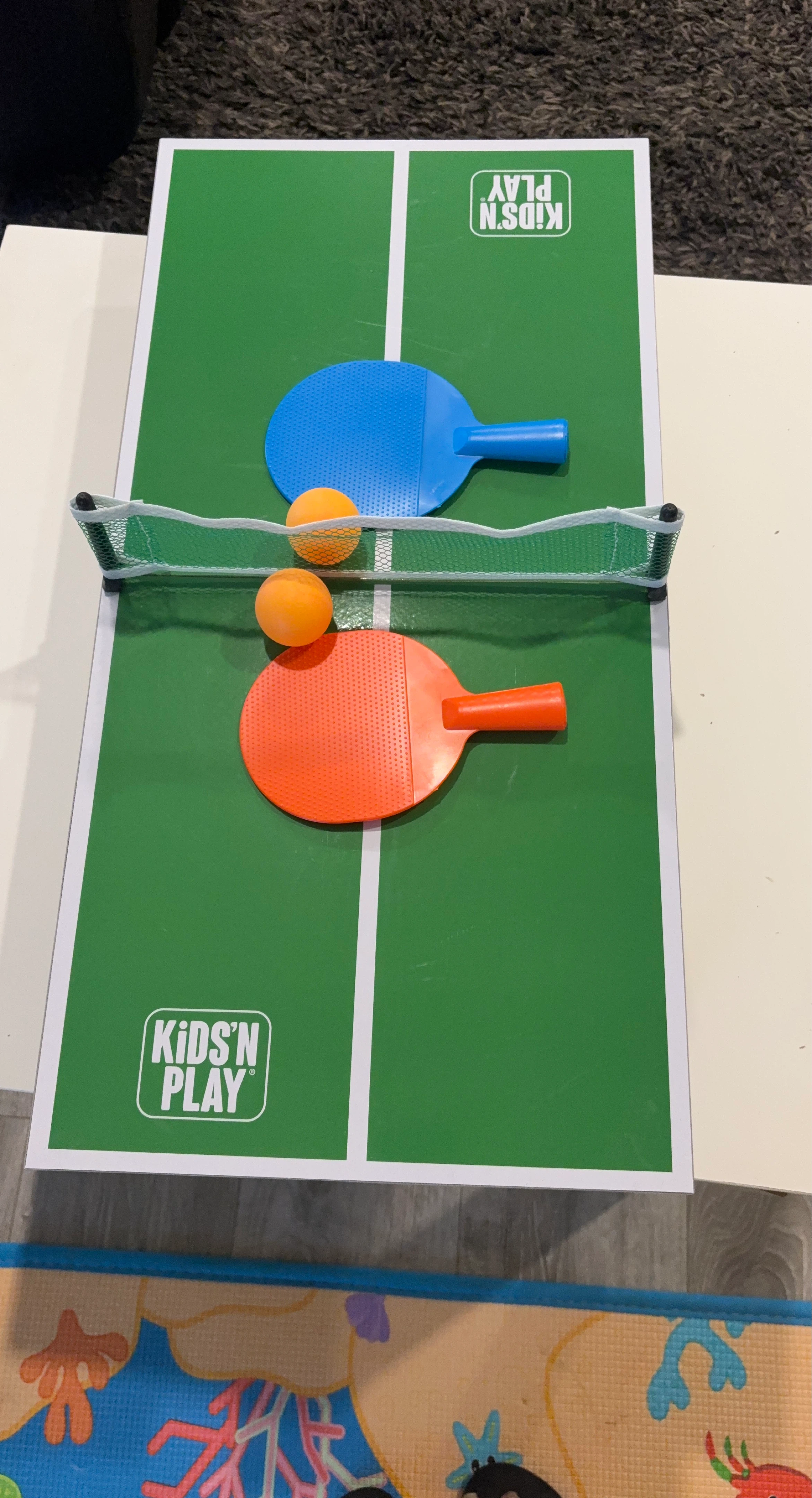 Kids 'N Play Tabletop Ping Pong Set with 2 Paddles and 2 Balls