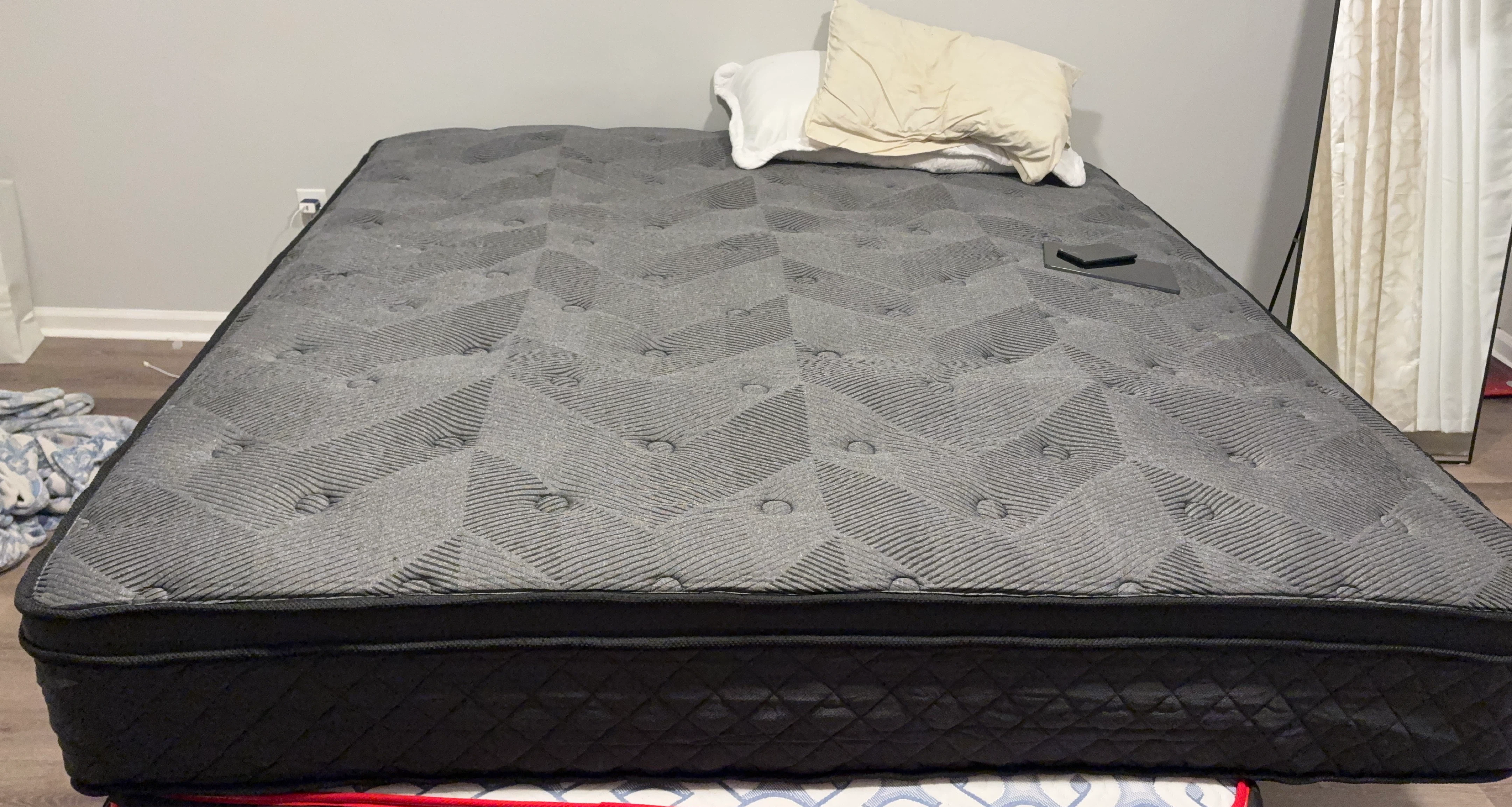 Gray Geometric Pattern Queen Mattress