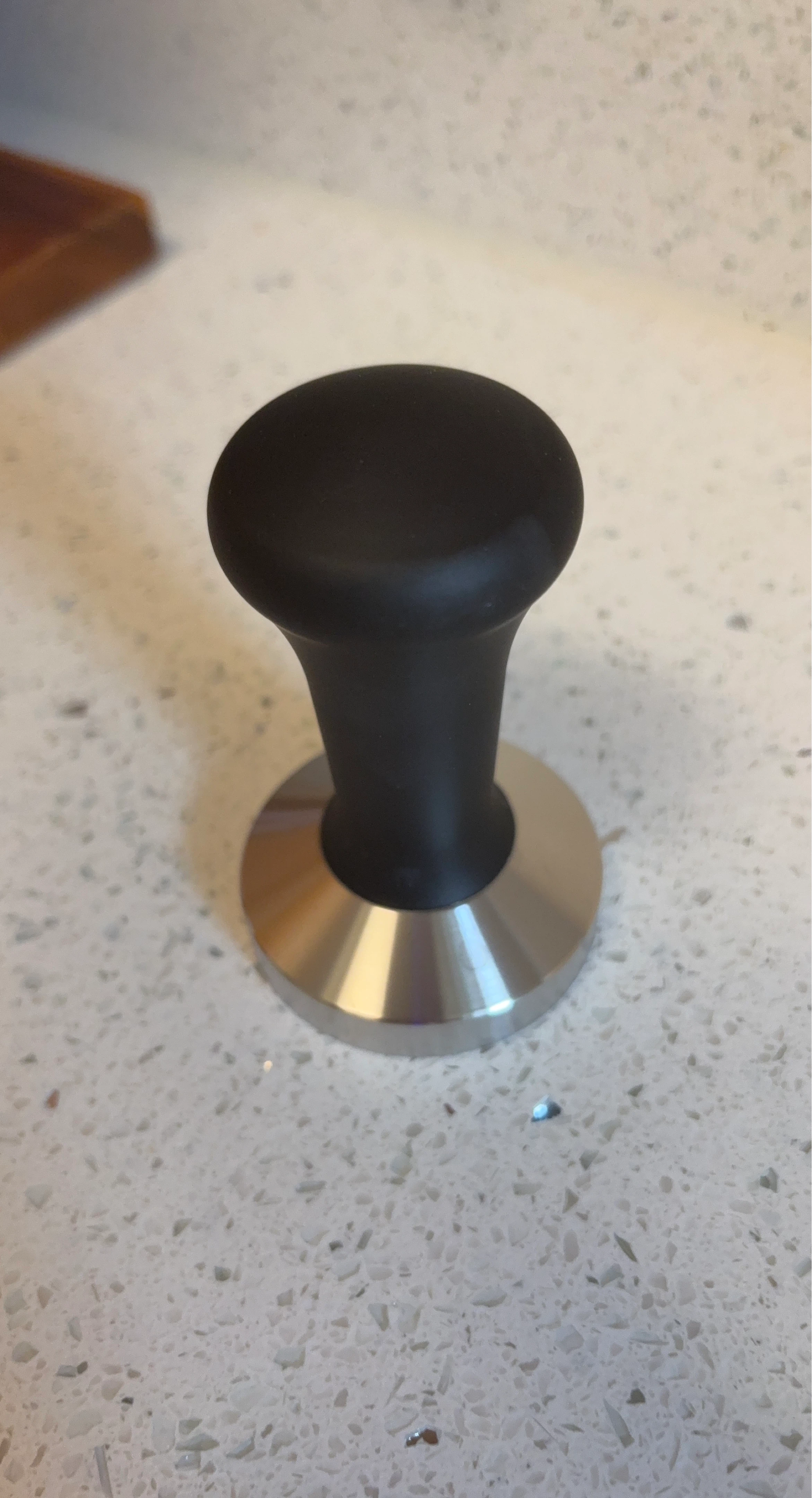 Black and Stainless Steel Espresso Tamper