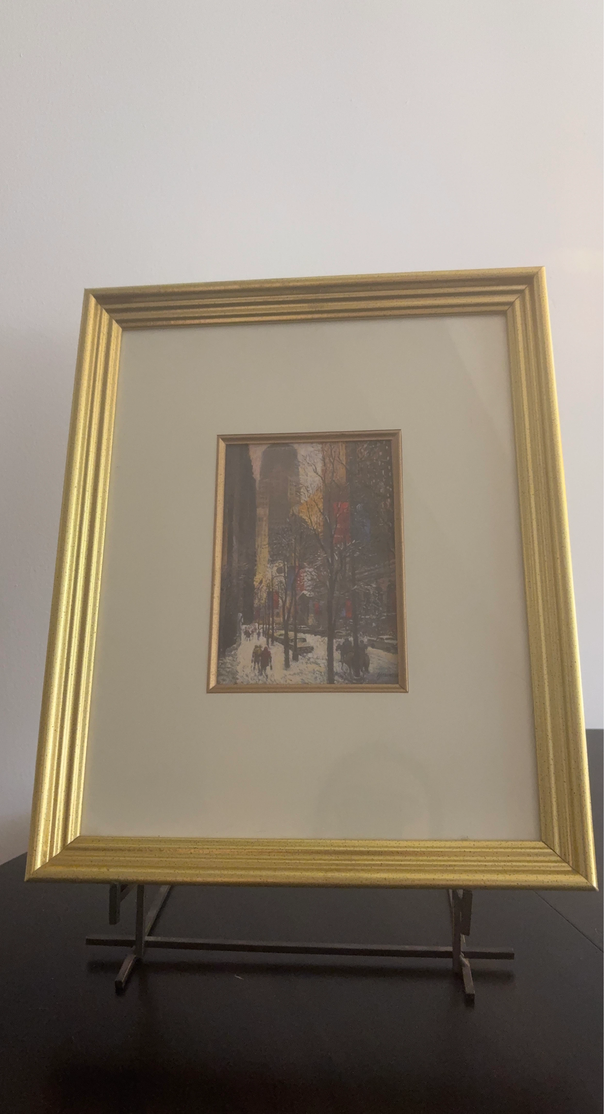 Framed Winter Street Scene Print