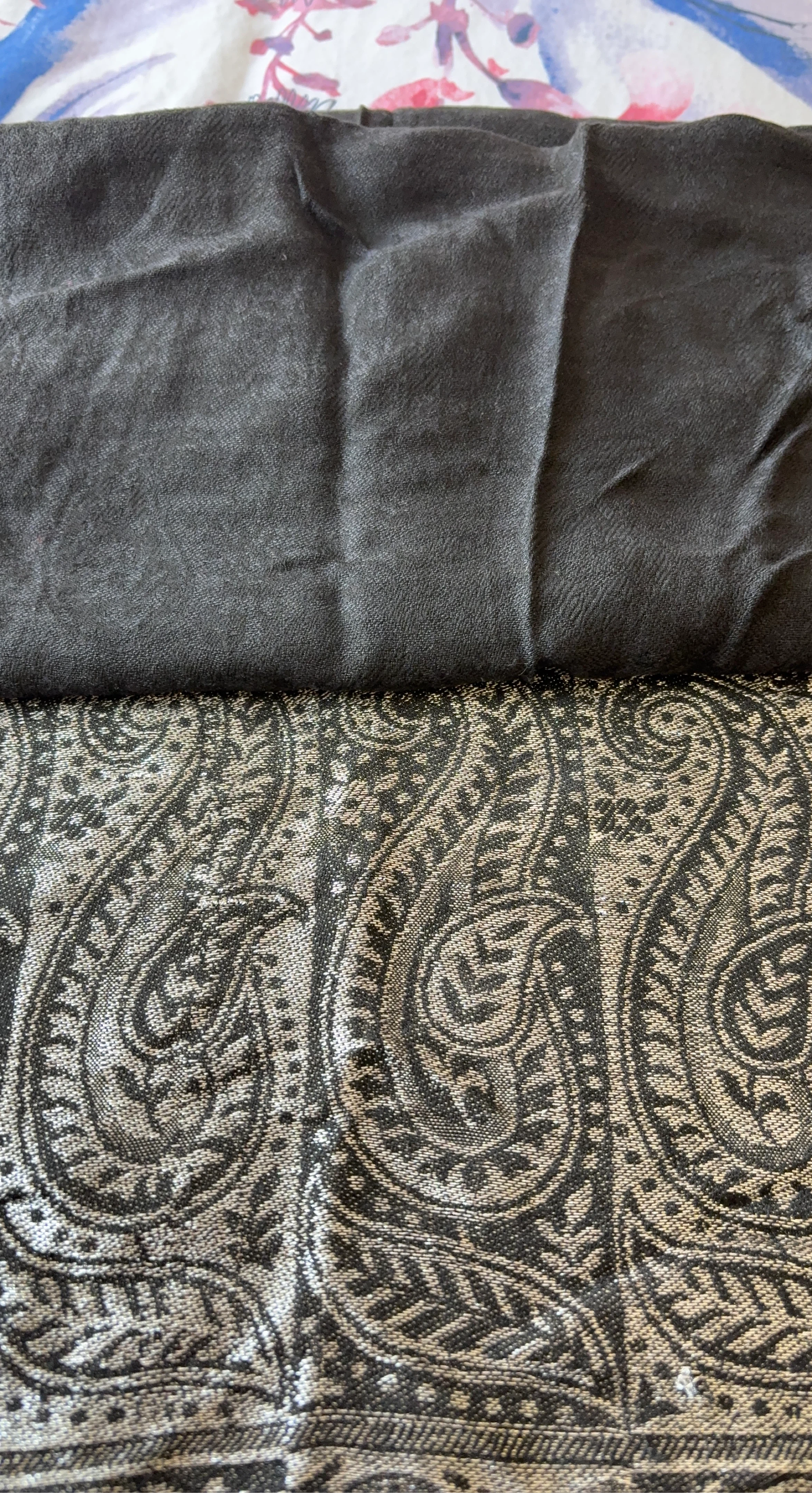 New Paisley Print Scarf with Fringe