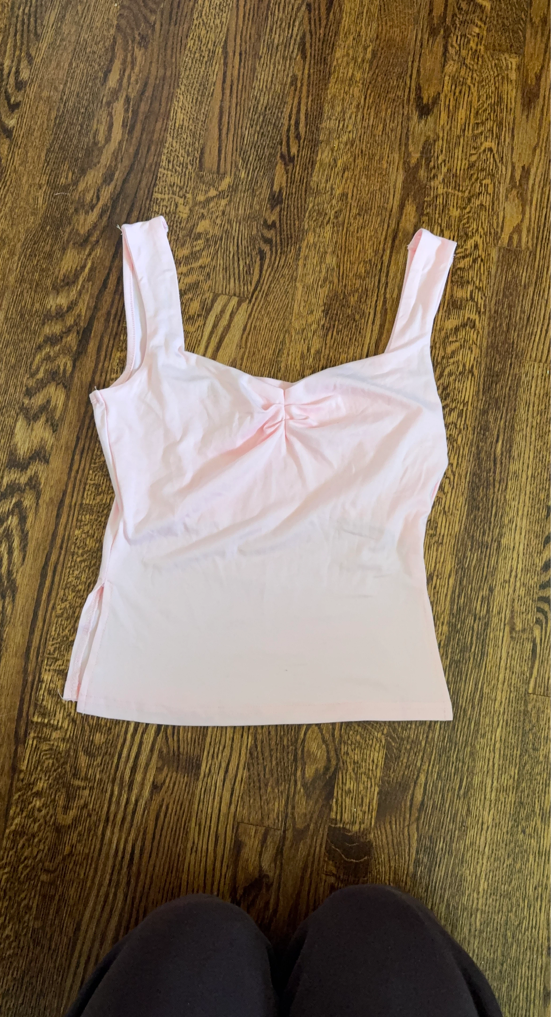 Pink Ruched Tank Top