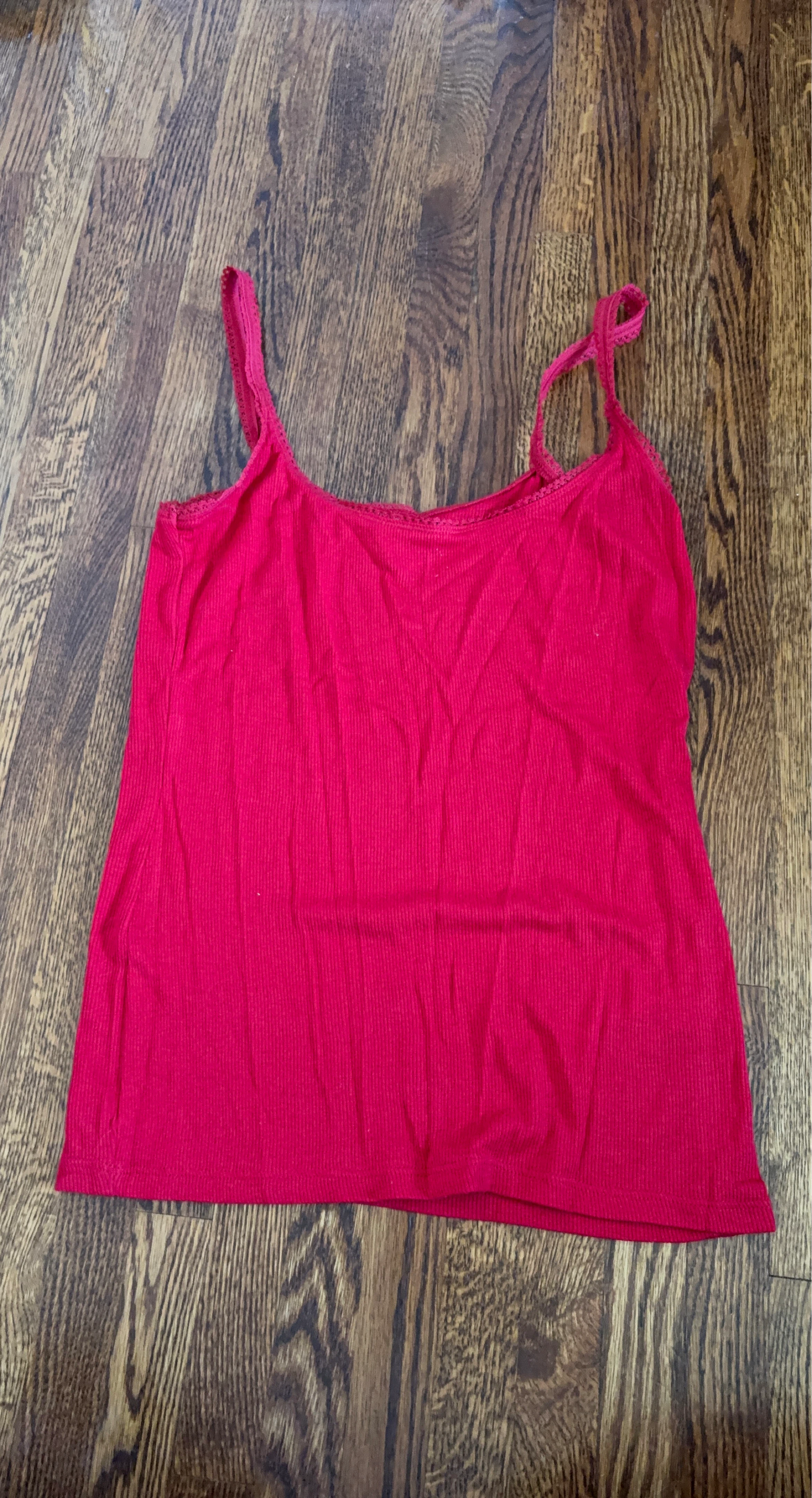 V-neck ribbed tank top