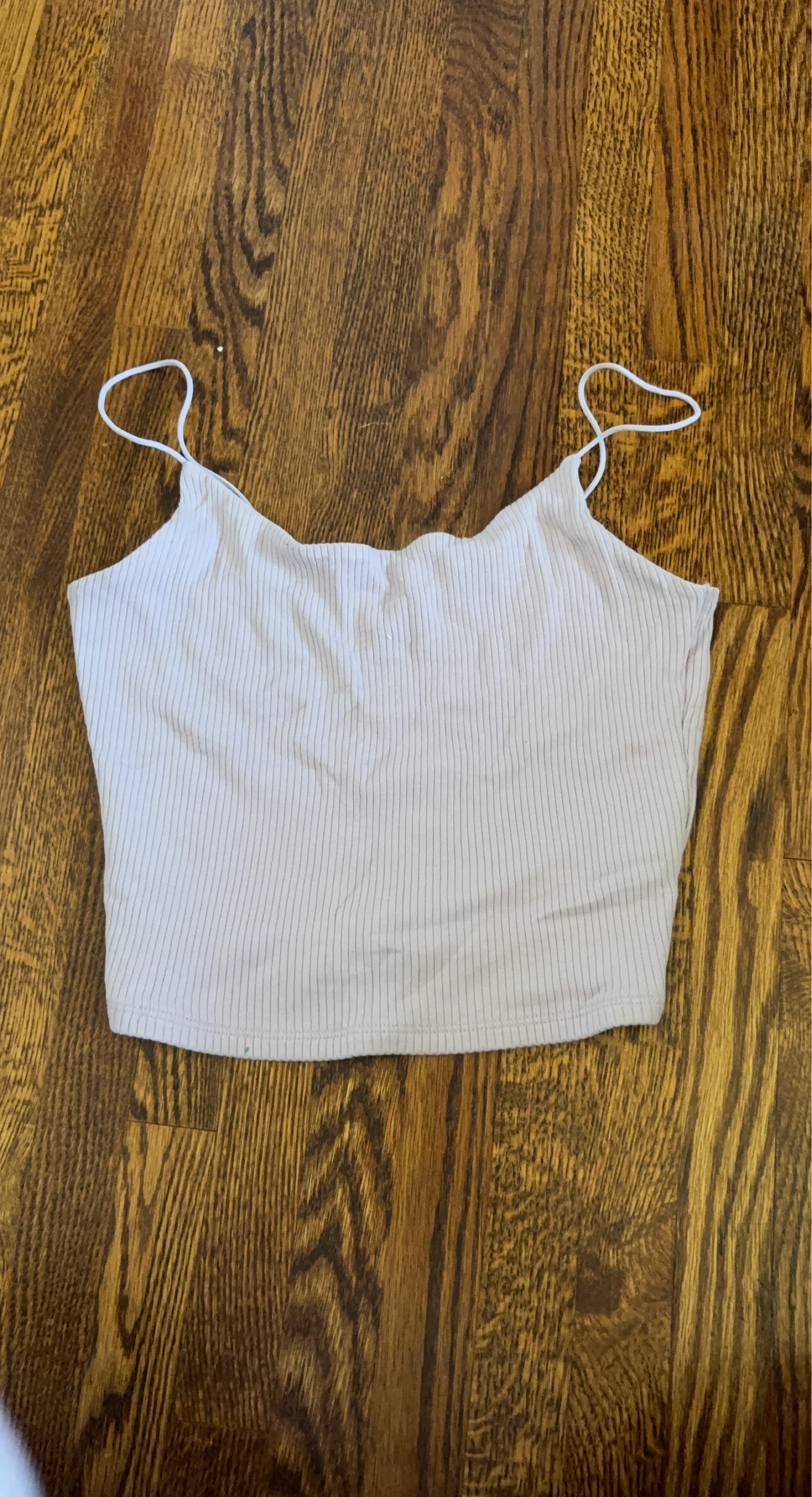 Garage Light Purple Ribbed Spaghetti Strap Crop Top