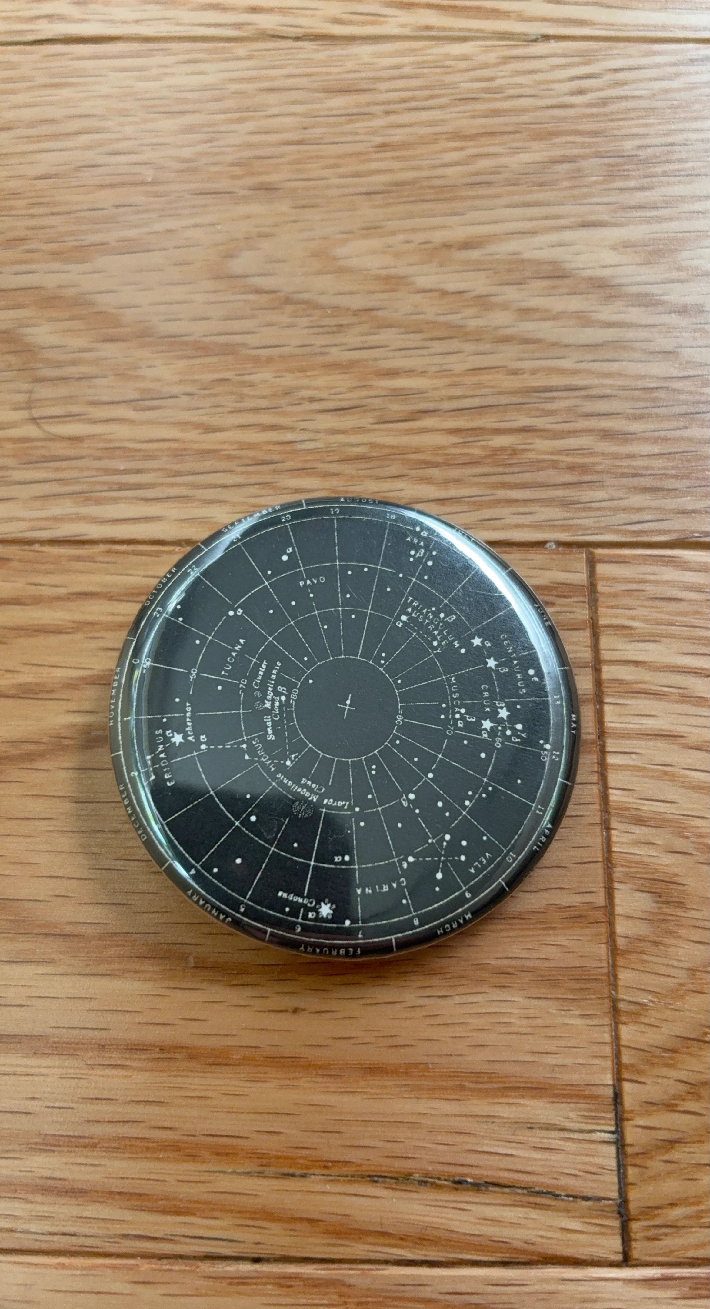 Vintage Constellation Round Tin