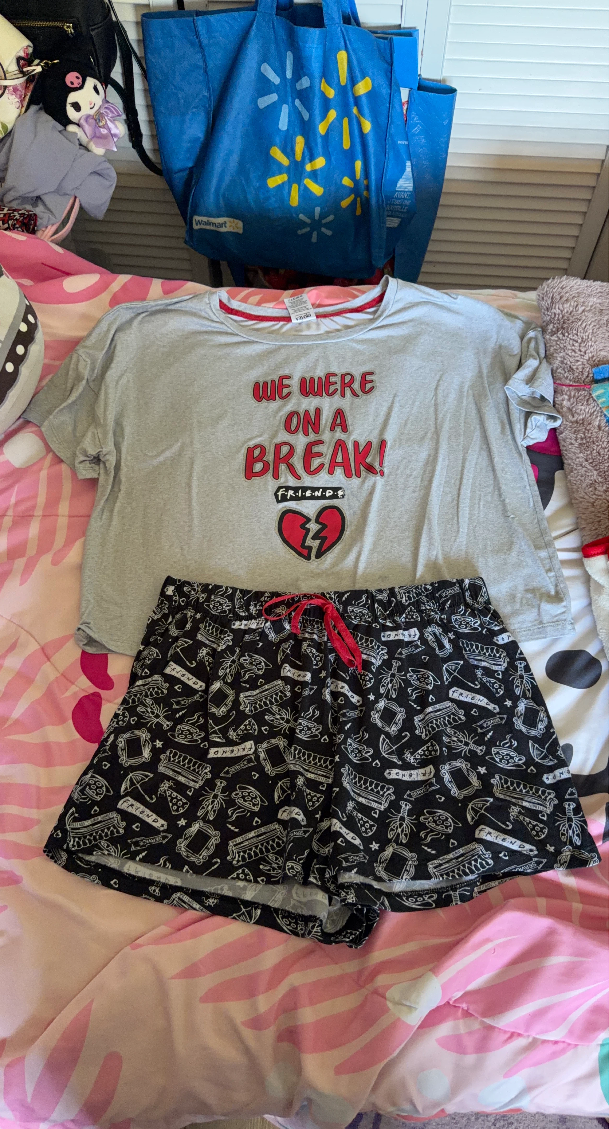 Friends "We Were On A Break" T-shirt and Shorts Pajama Set