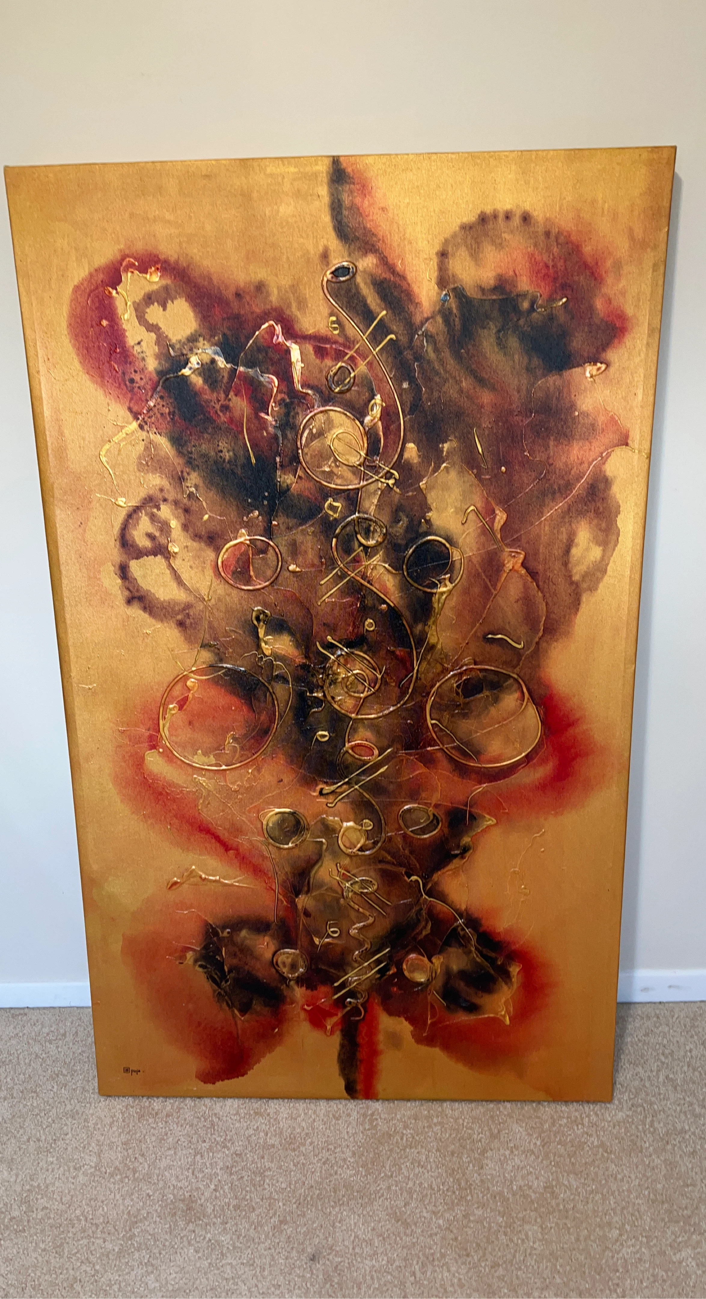 Abstract Mixed Media Painting