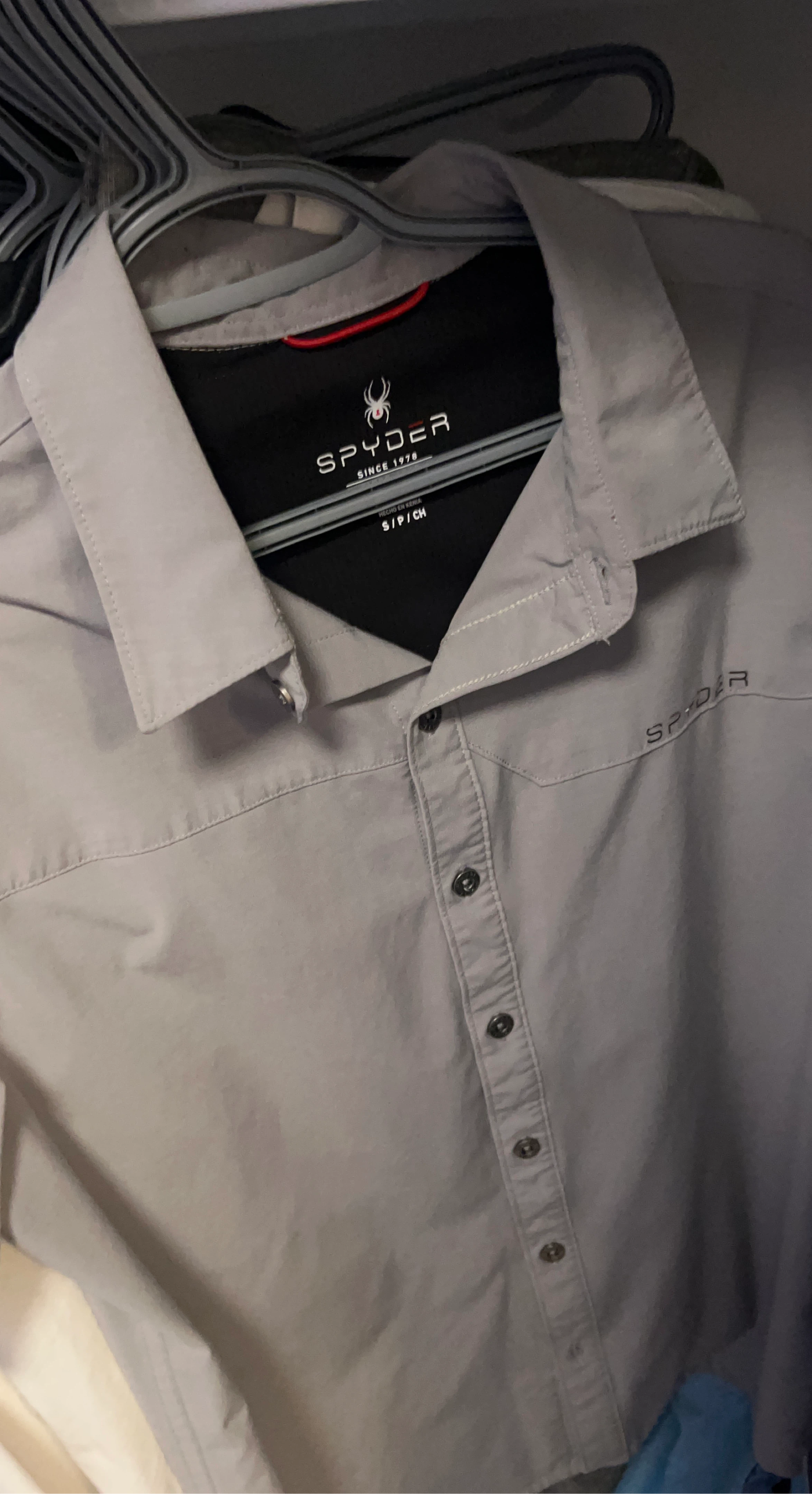 Spyder Men's Button-Up Shirt - Grey - S/P CH
