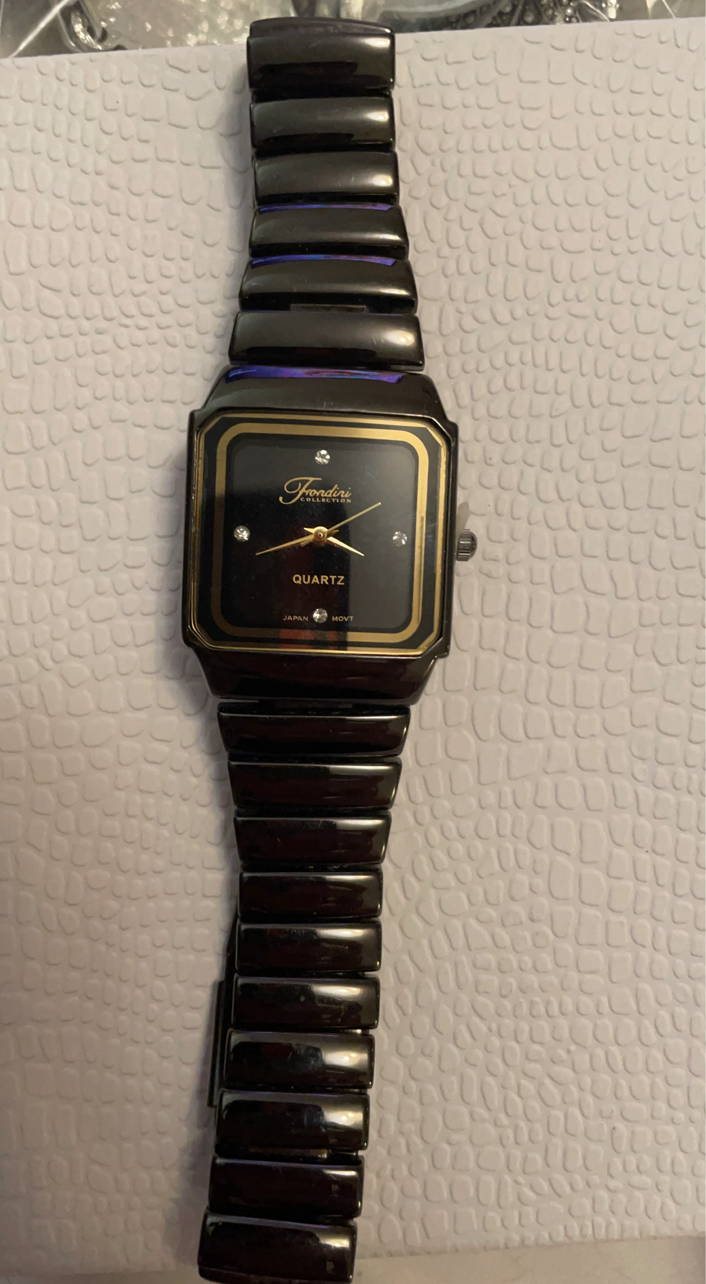 Frondini Collection Quartz Watch - Black Ceramic