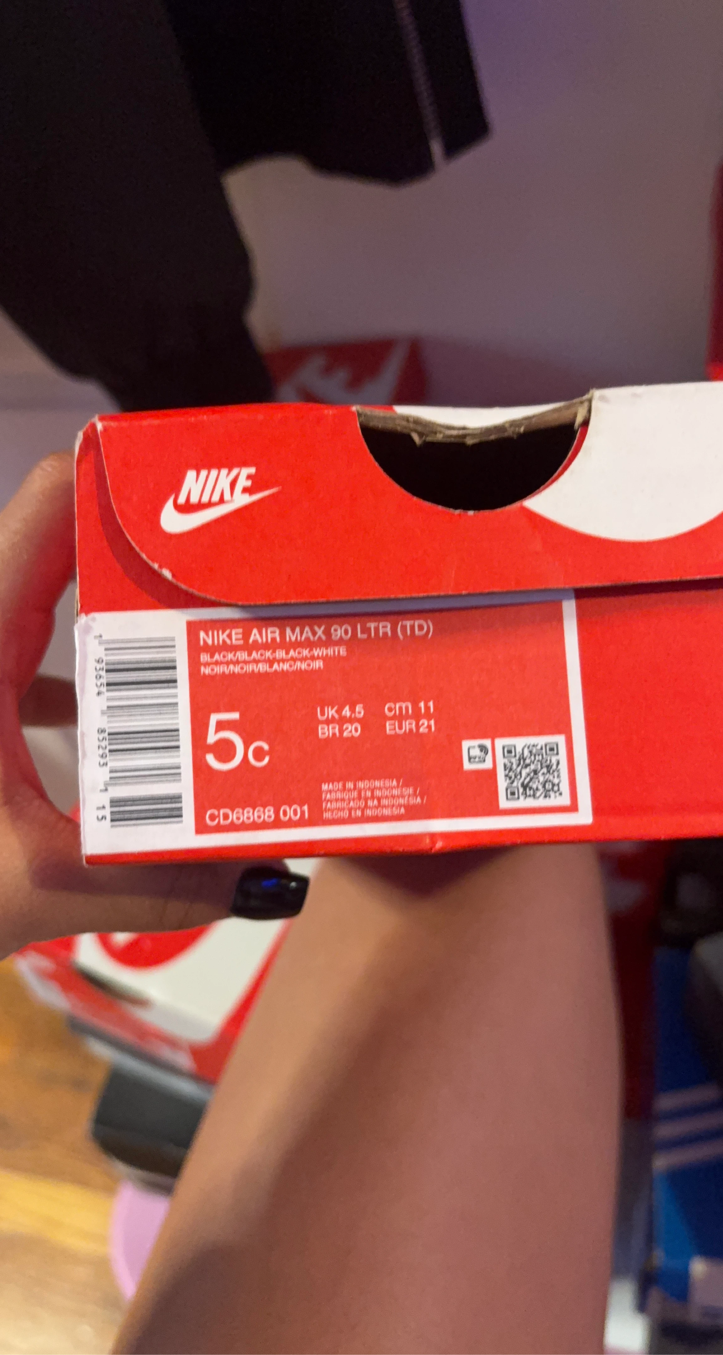 Nike Air Max 90 LTR TD Toddler Shoes - Black