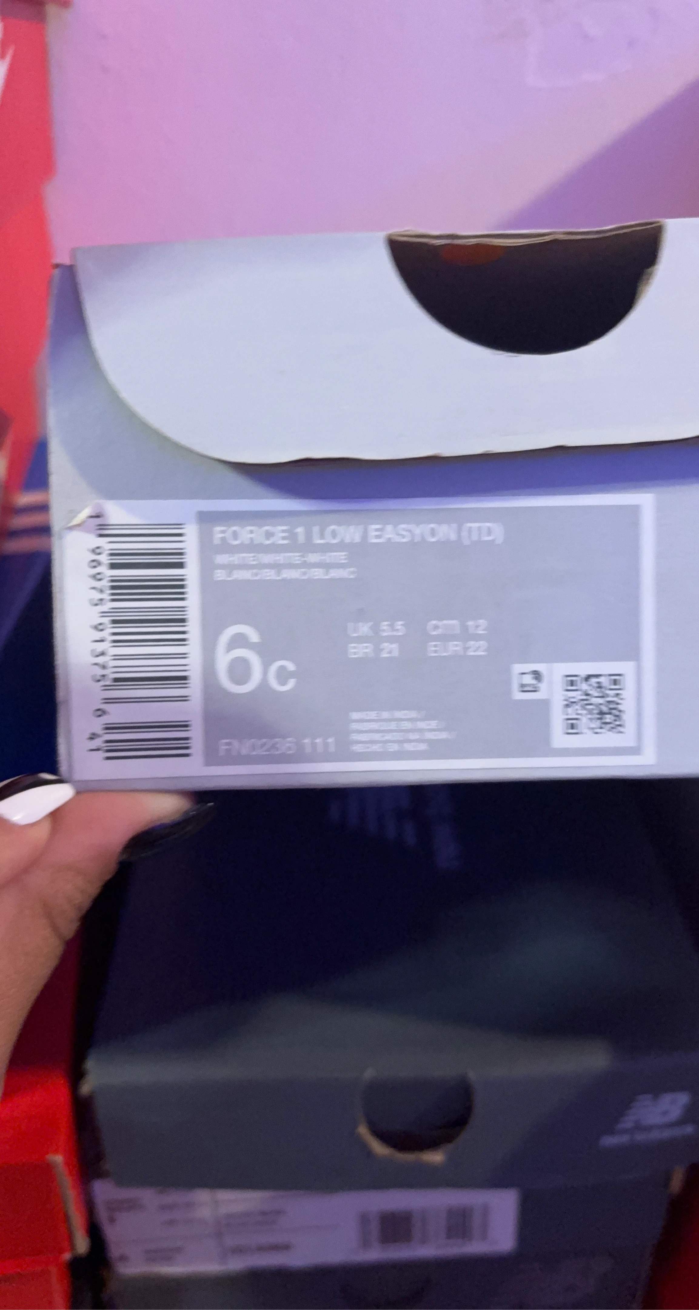 Nike Air Force 1 Low EasyOn (TD) Toddler Shoes - White 6c