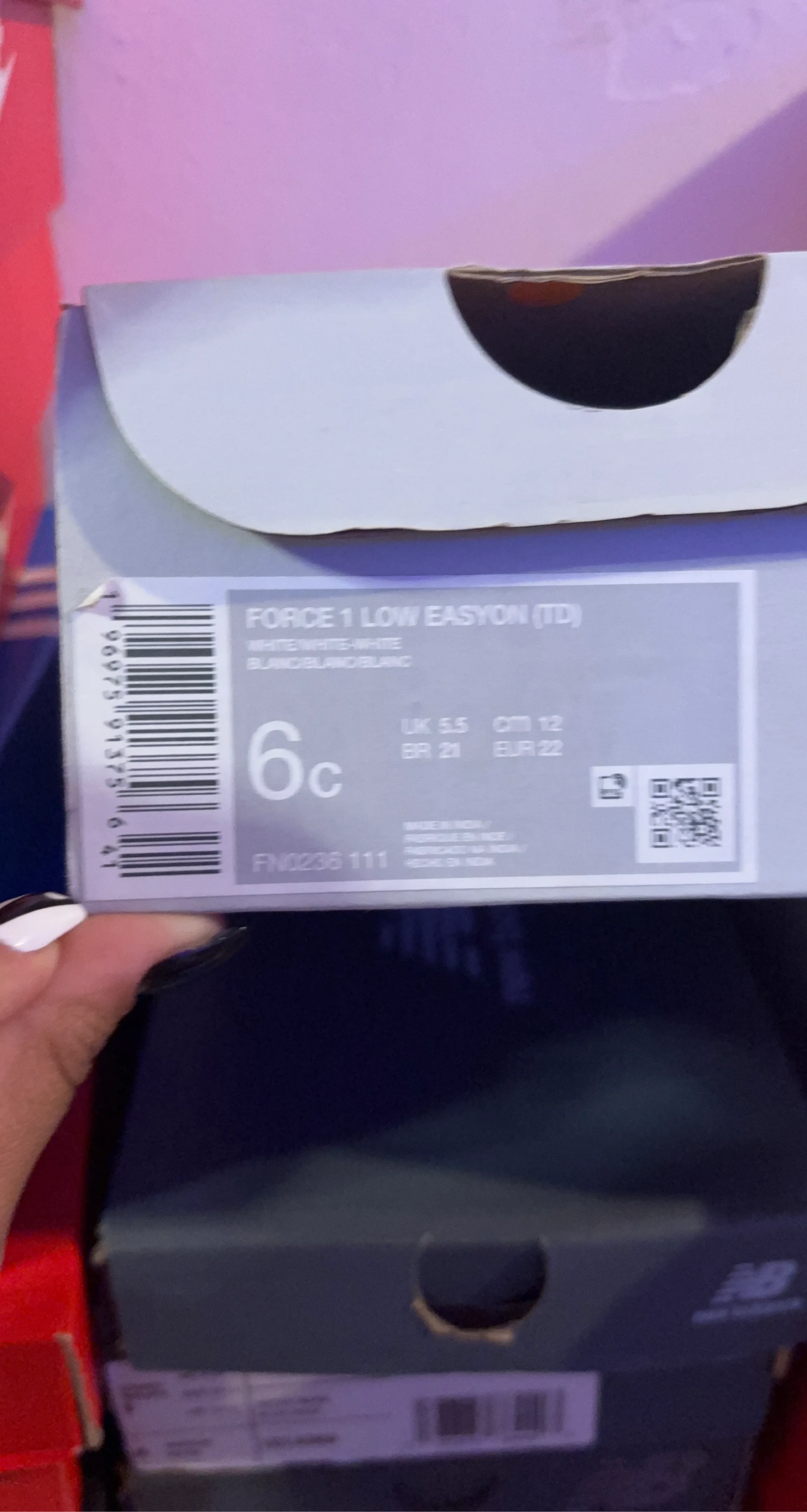 Nike Air Force 1 Low EasyOn (TD) Toddler Shoes - White 6c