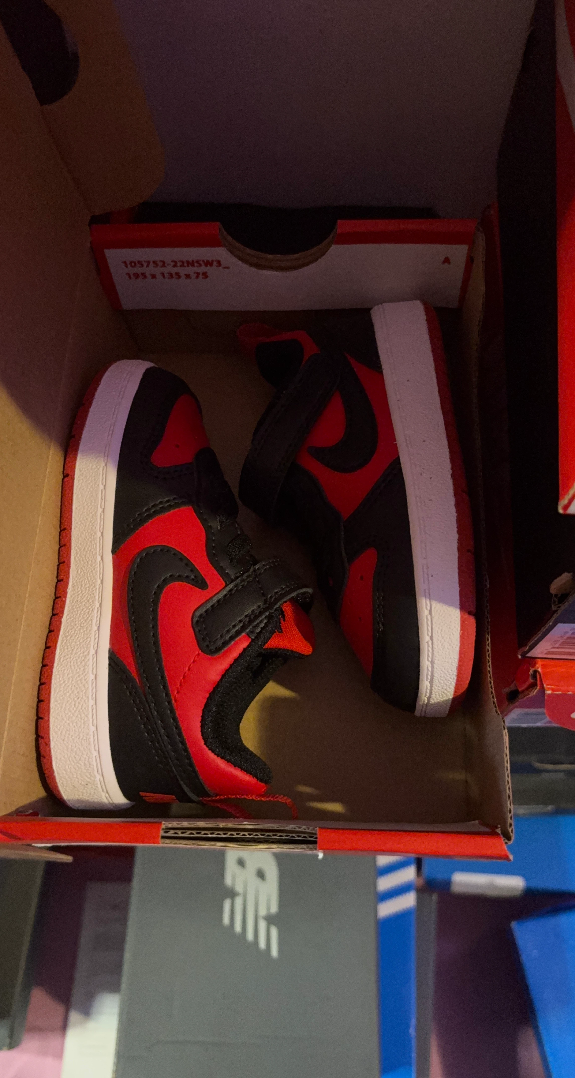 Nike Court Borough Low Recraft (TD)- Red/Black/White Size 6c