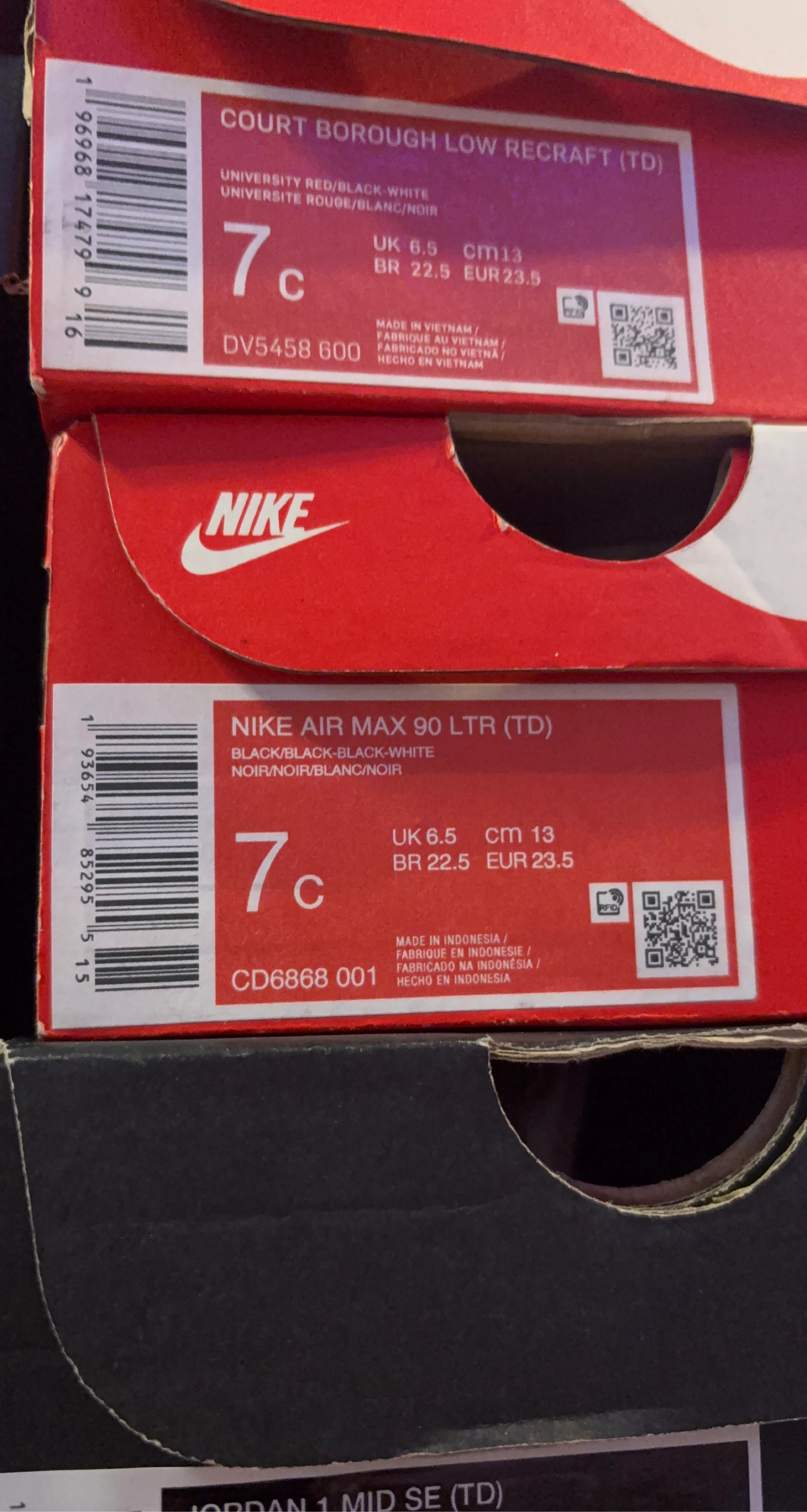 Nike Air Max 90 LTR (TD) Black Toddler Shoes Size 7c
