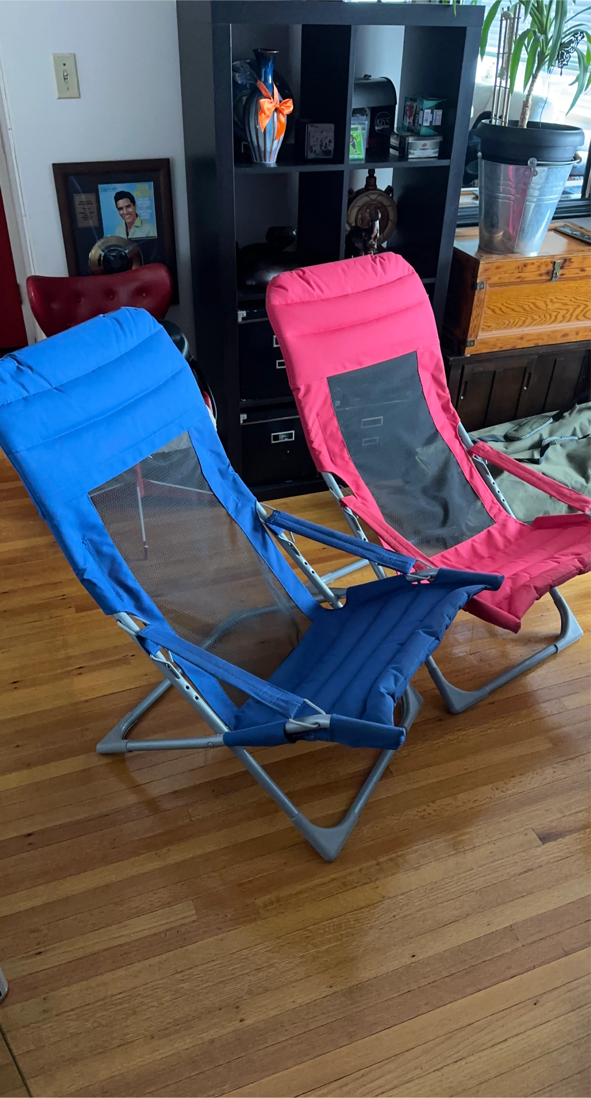 Beach Chairs - Blue and Pink