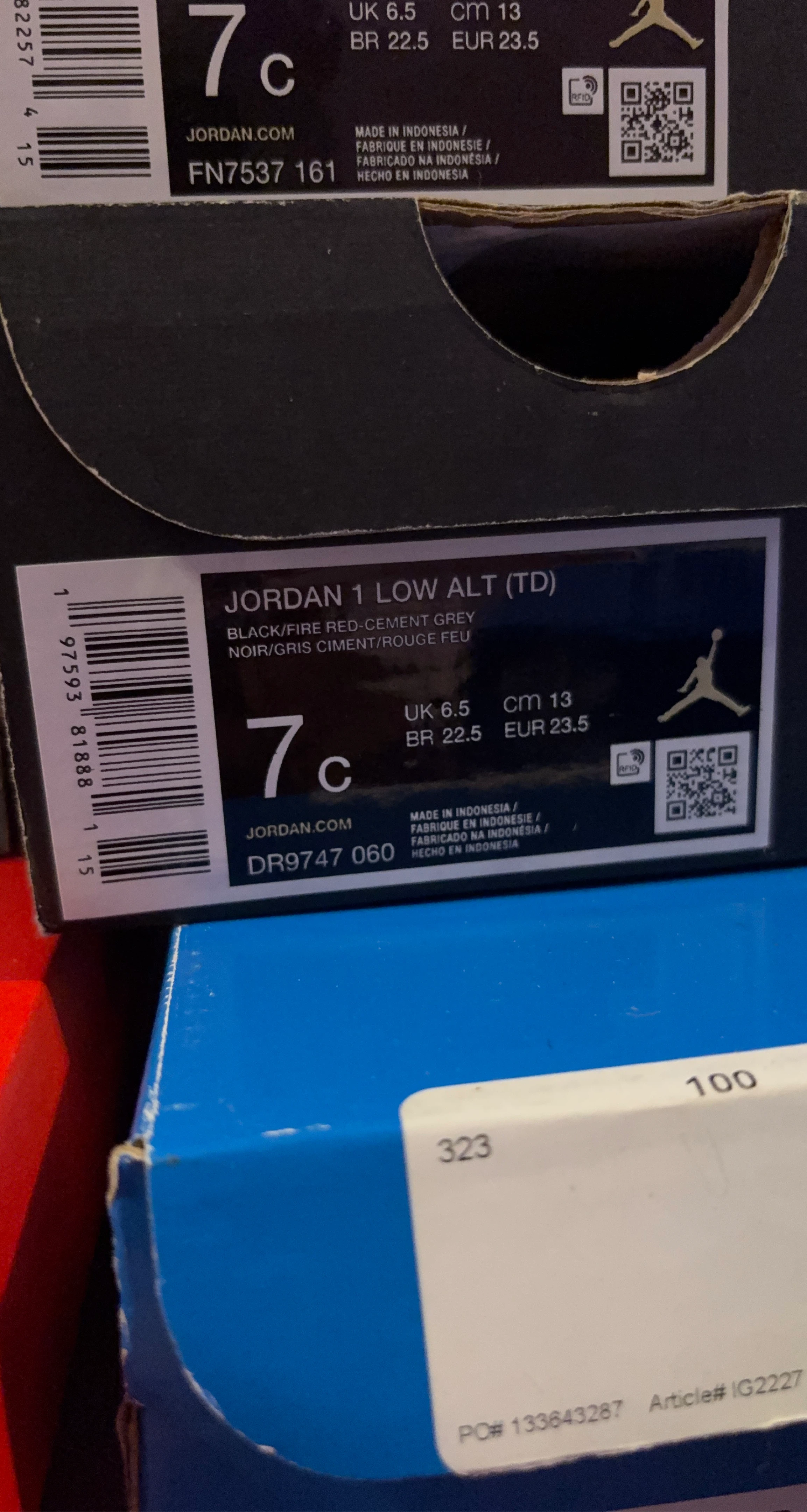 Jordan 1 Low Alt TD Toddler Shoes Size 7c