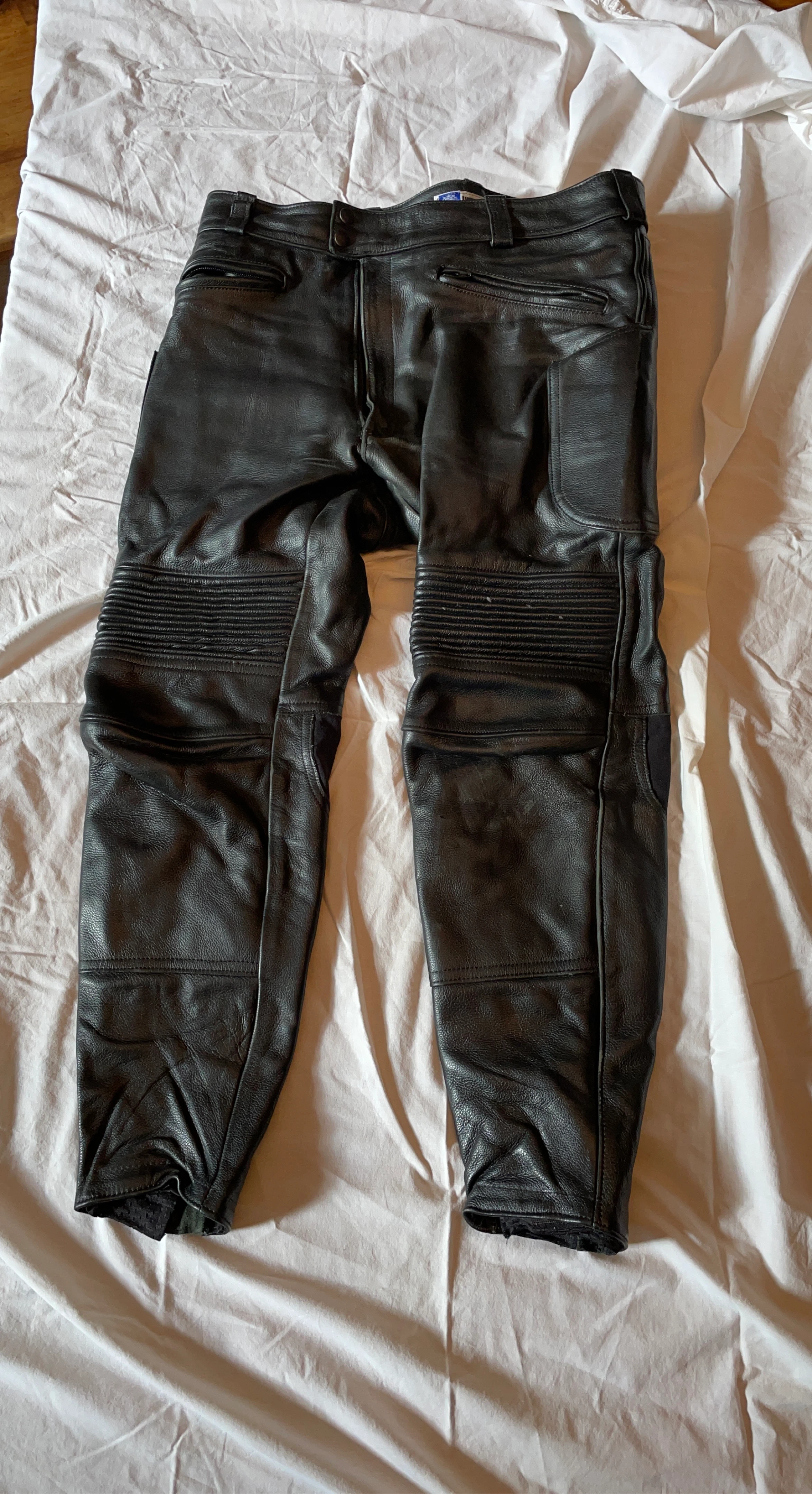 Black Leather Motorcycle Pants