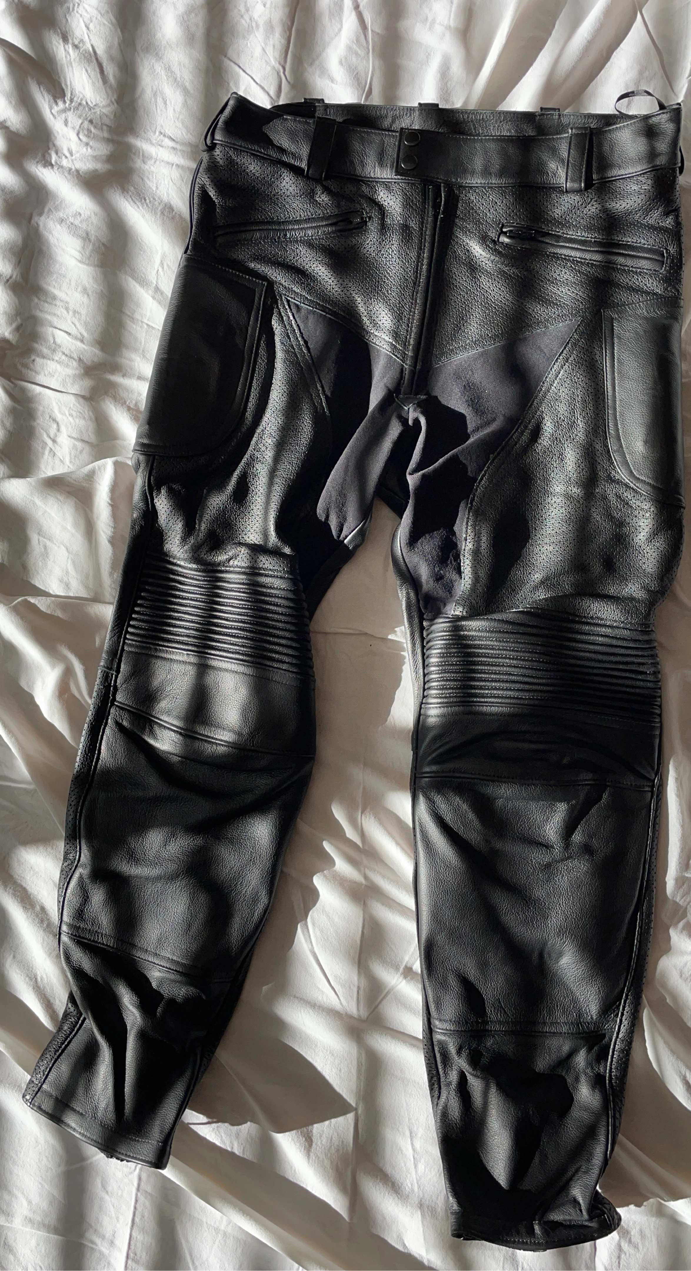 Black Leather Motorcycle Pants