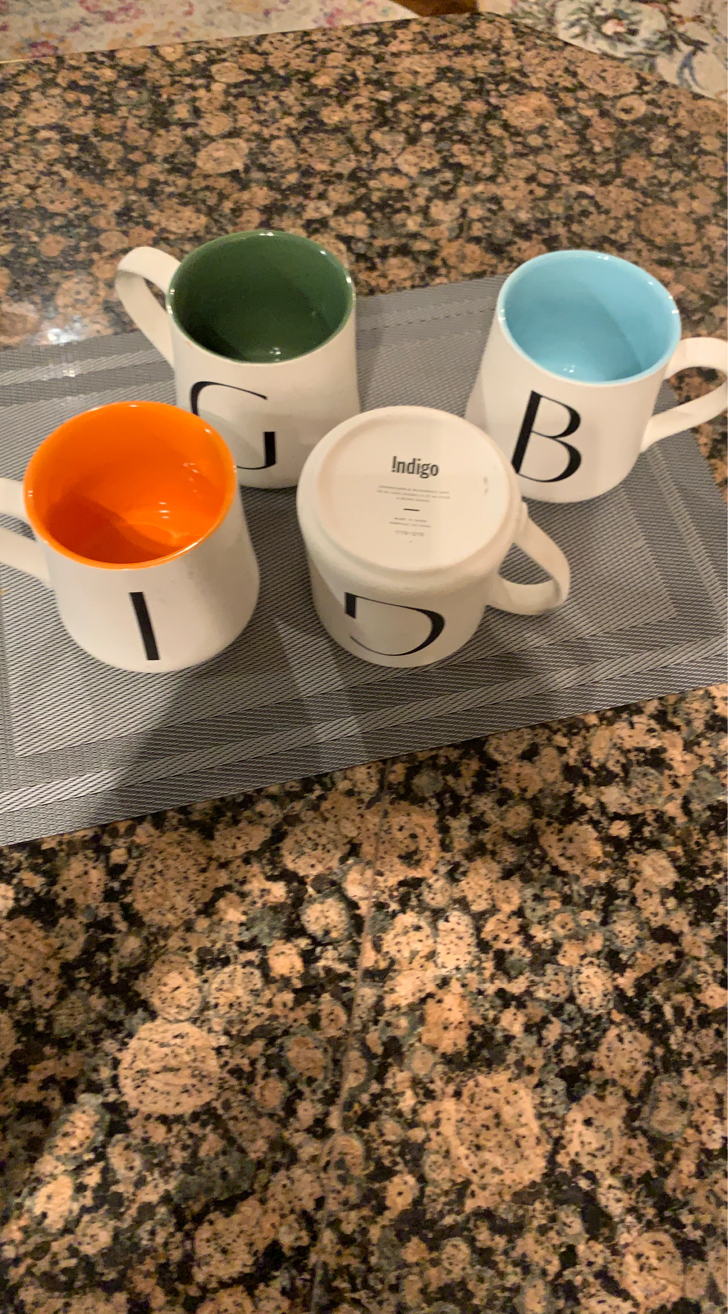 Indigo Mugs Set of 4