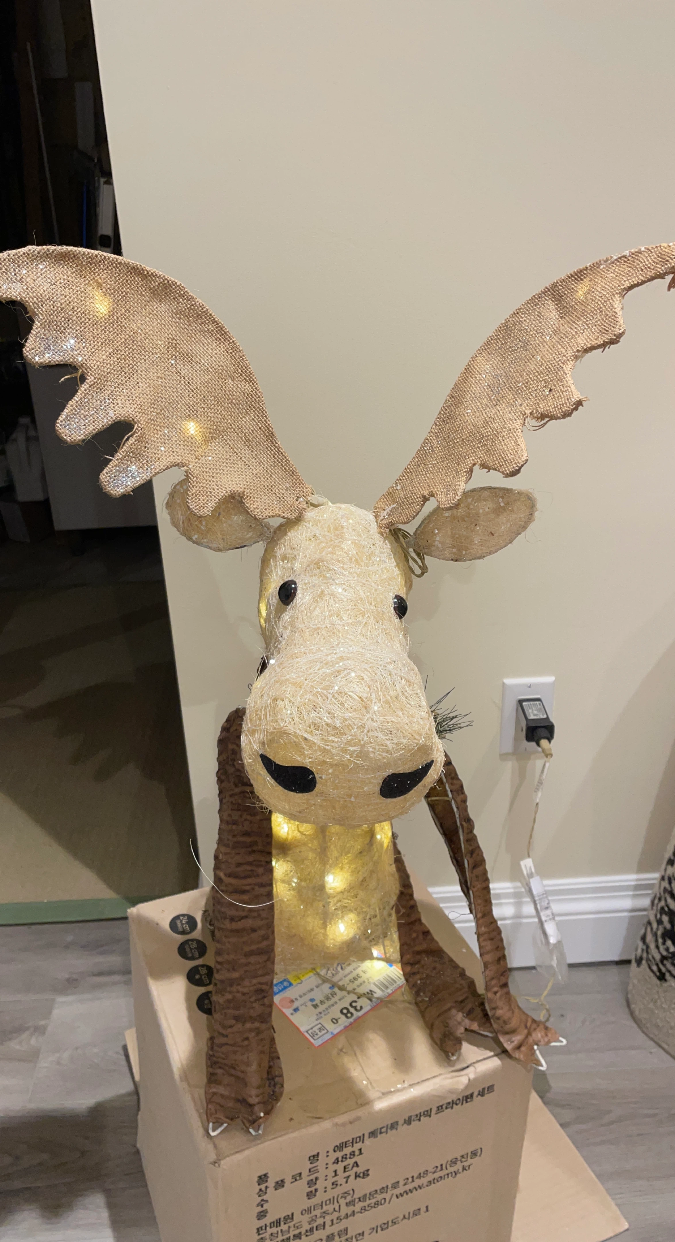 Light-up Moose Christmas Decoration