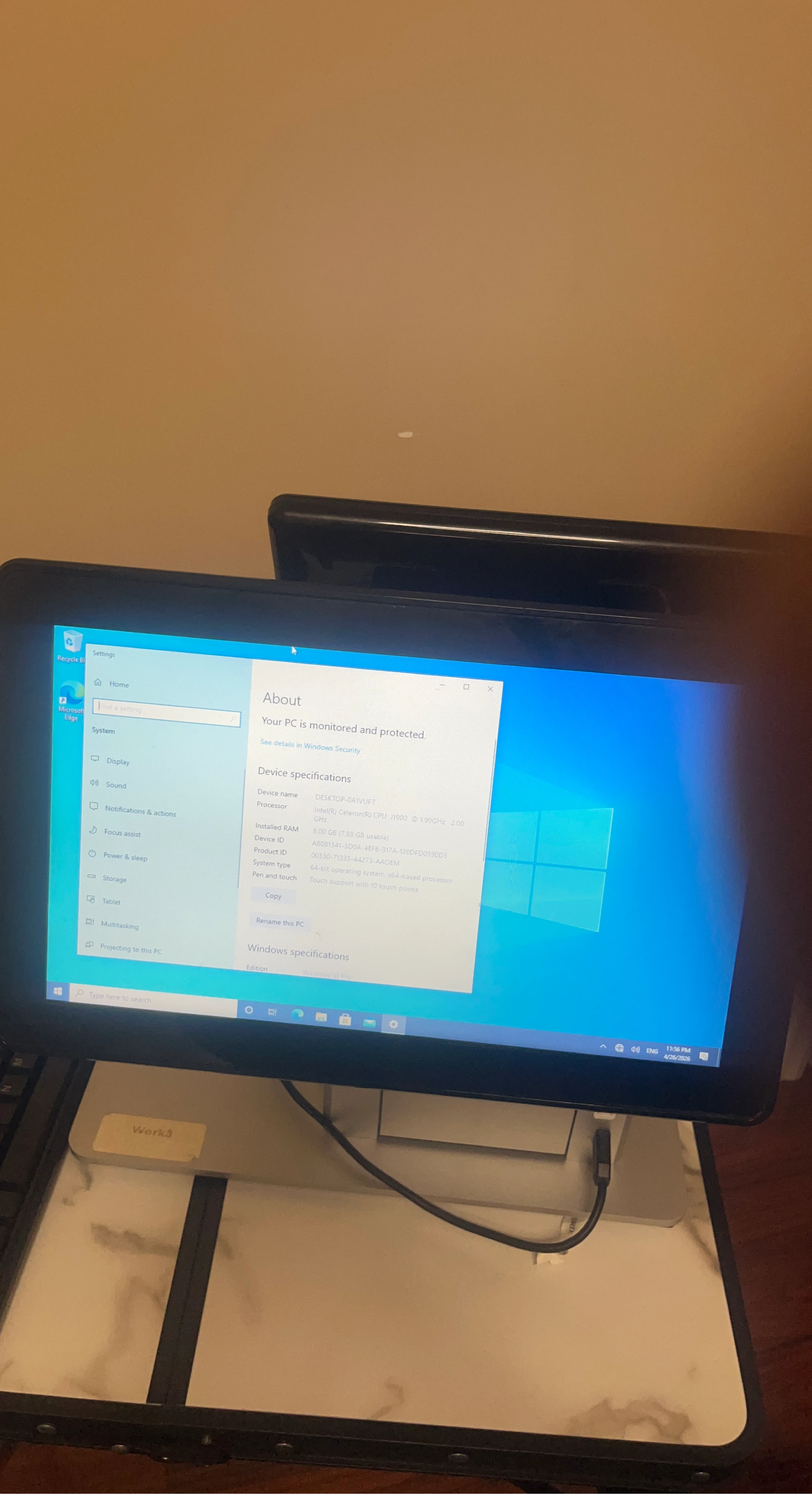 POS System with Dual Screens and Printer