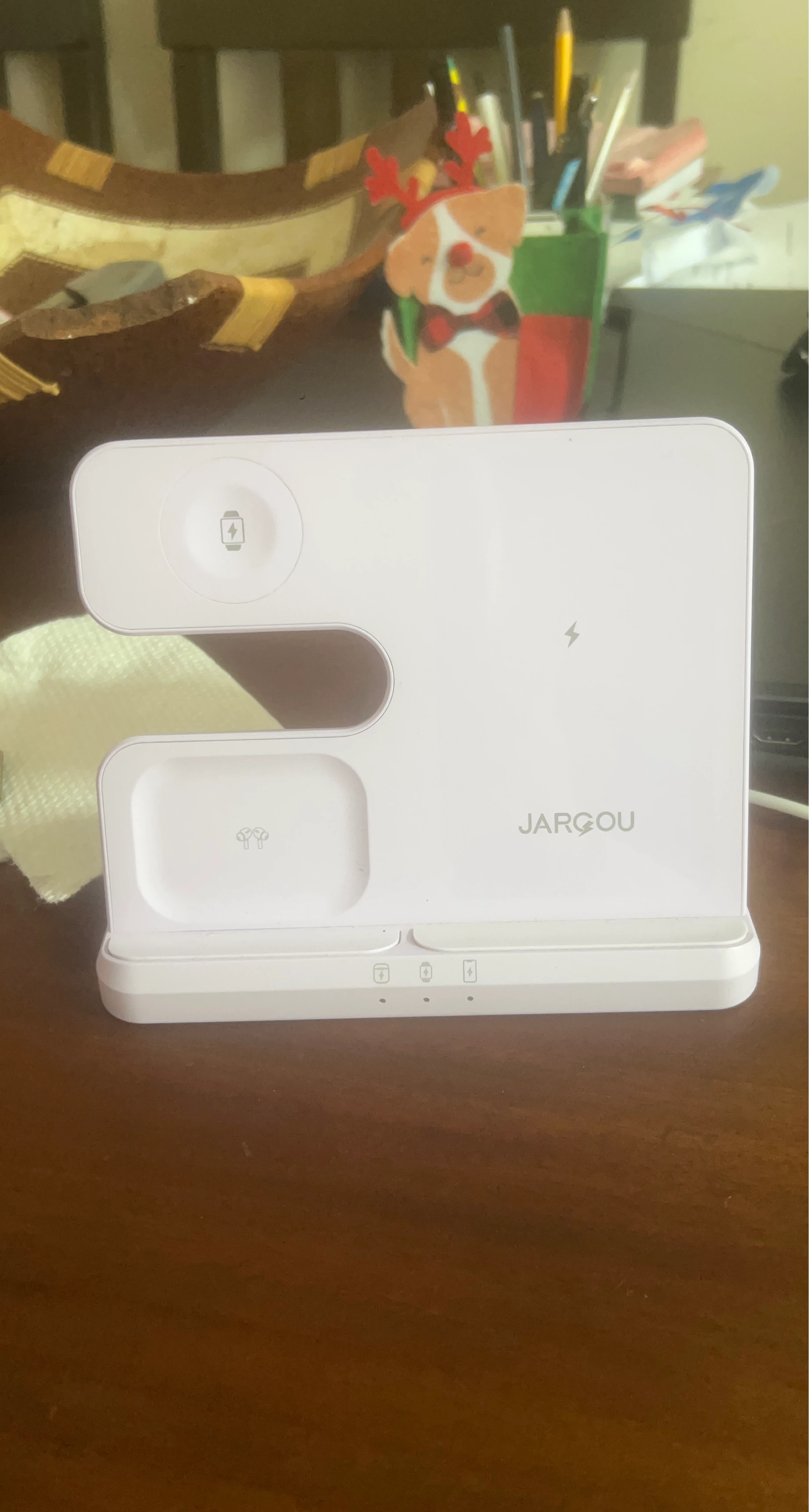 Jargou White Wireless Charging Station