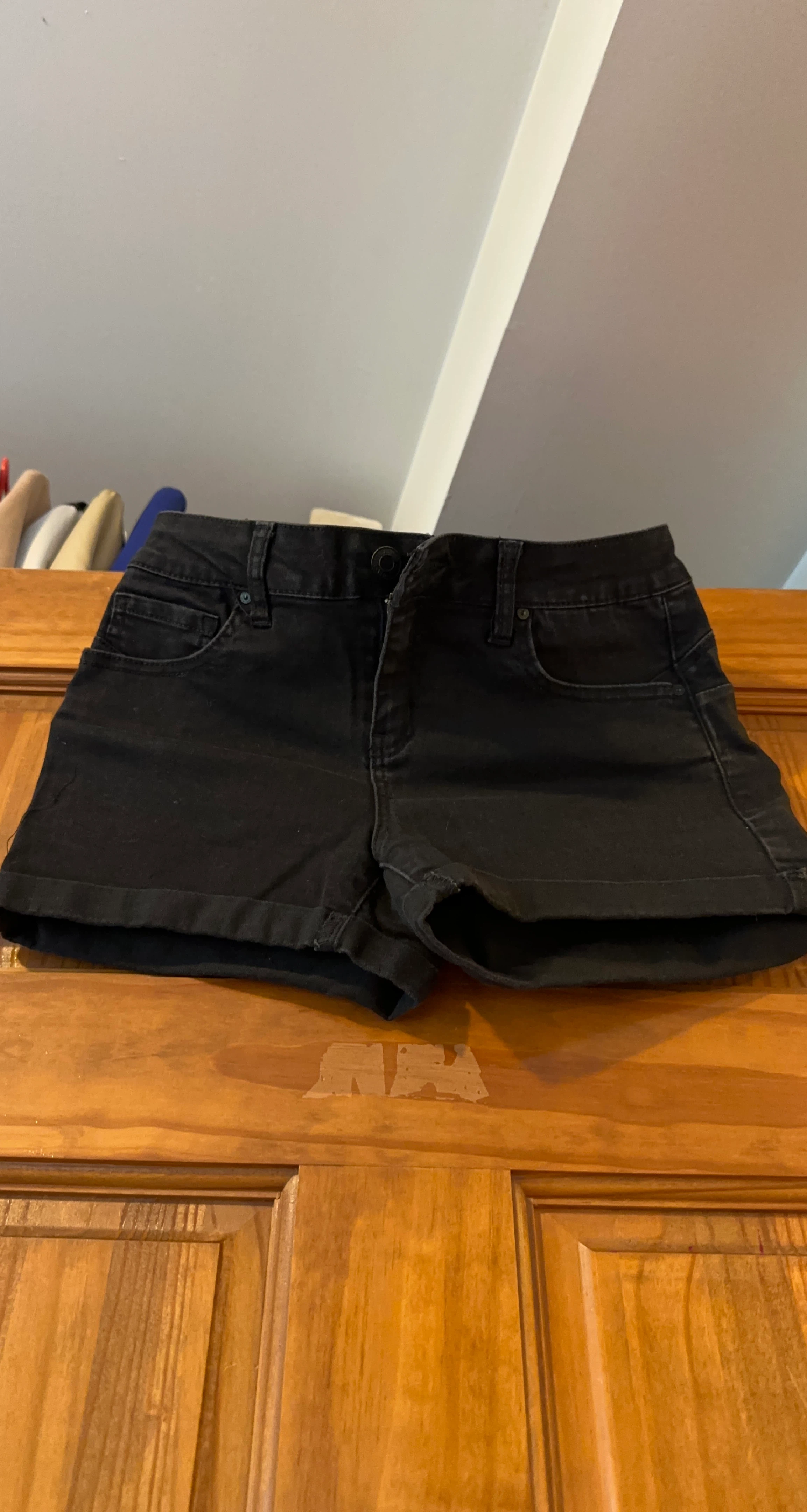 Black Denim Shorts
