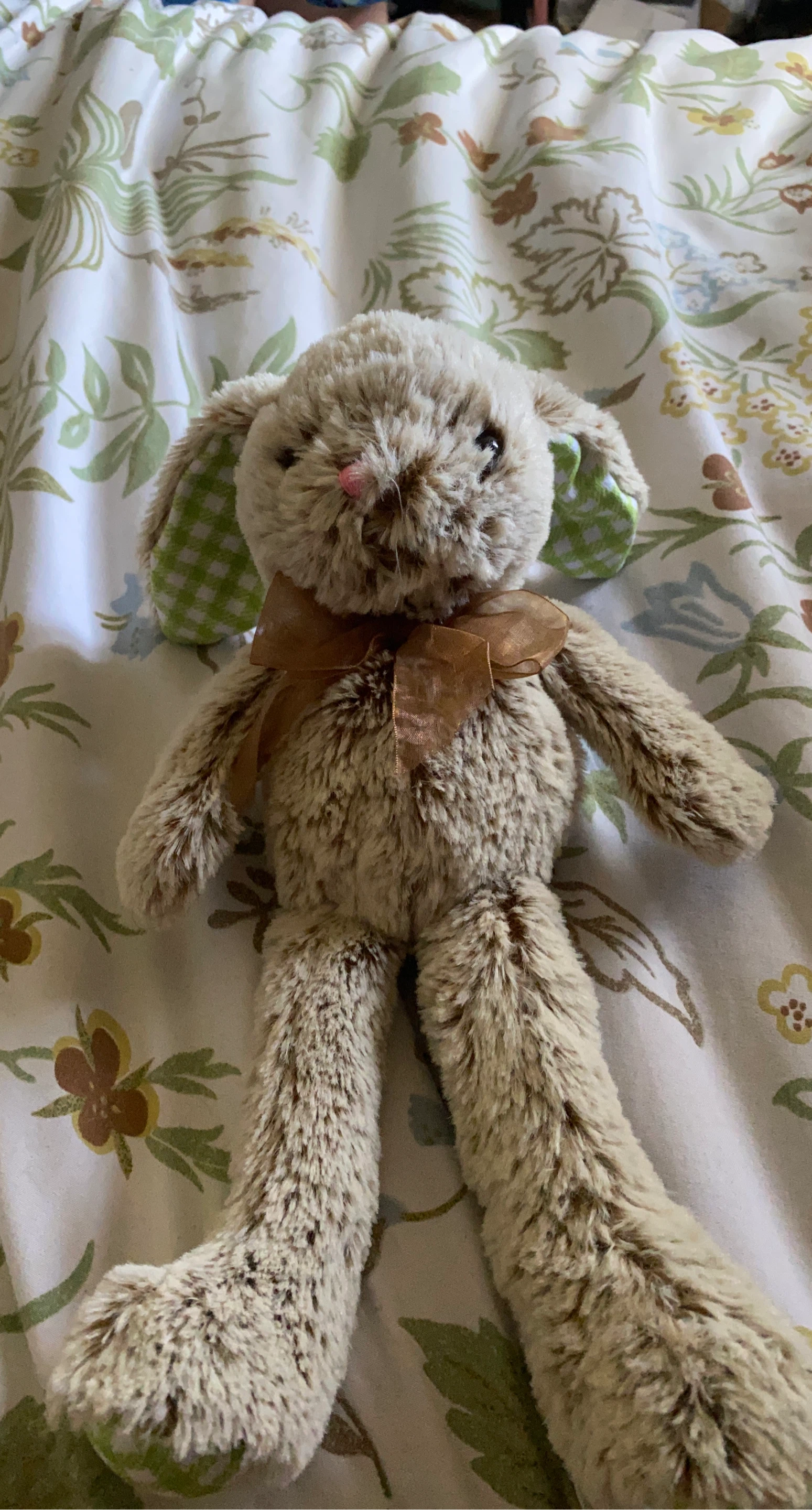 Plush Bunny Toy with Bow